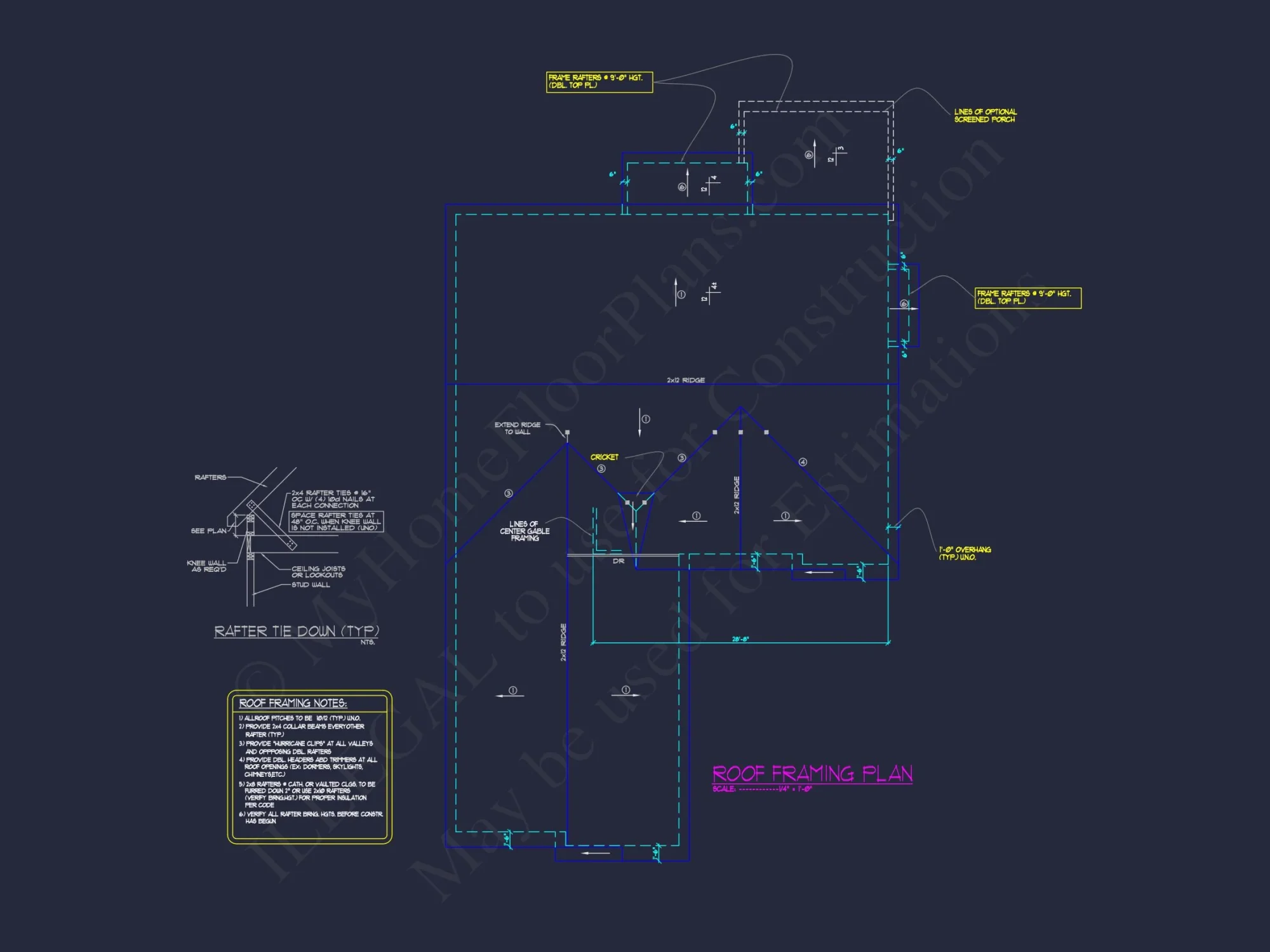 house Floor Plan Blueprint with CAD Designs for 4-Bedroom Build