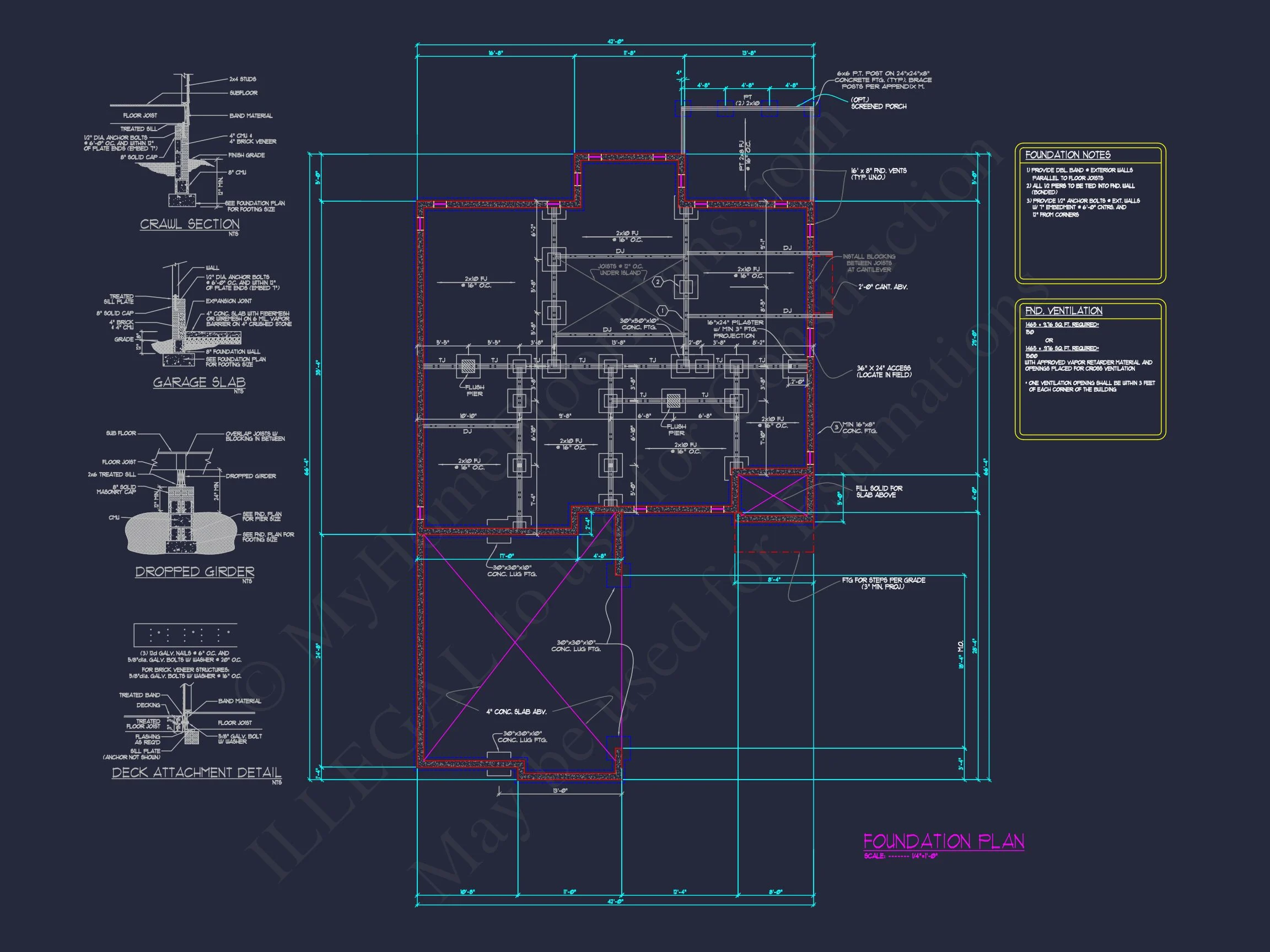 12-2295 HOUSE PLAN - House Floor Plan Blueprint with CAD Designs for 4-Bedroom Build 7 house Floor Plan Blueprint with CAD Designs for 4-Bedroom Build