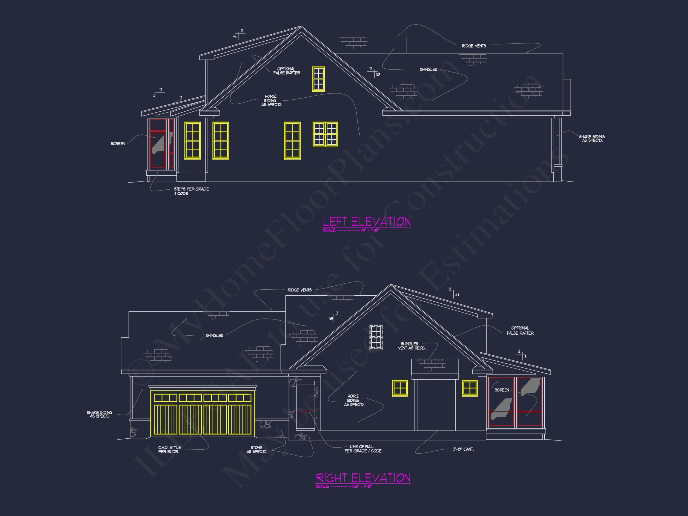 12-2295 HOUSE PLAN - House Floor Plan Blueprint with CAD Designs for 4-Bedroom Build 4 house Floor Plan Blueprint with CAD Designs for 4-Bedroom Build
