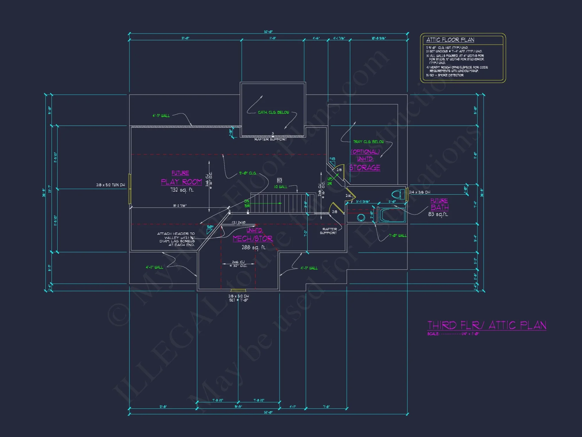 Traditional house Floor Plan with 4 Beds, Blueprint & Designs