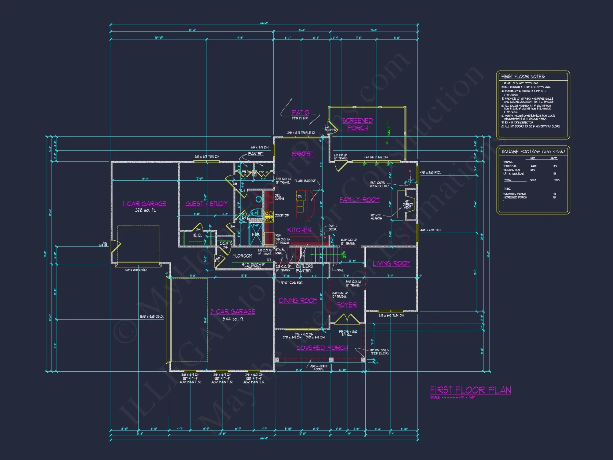 Traditional house Floor Plan with 4 Beds, Blueprint & Designs