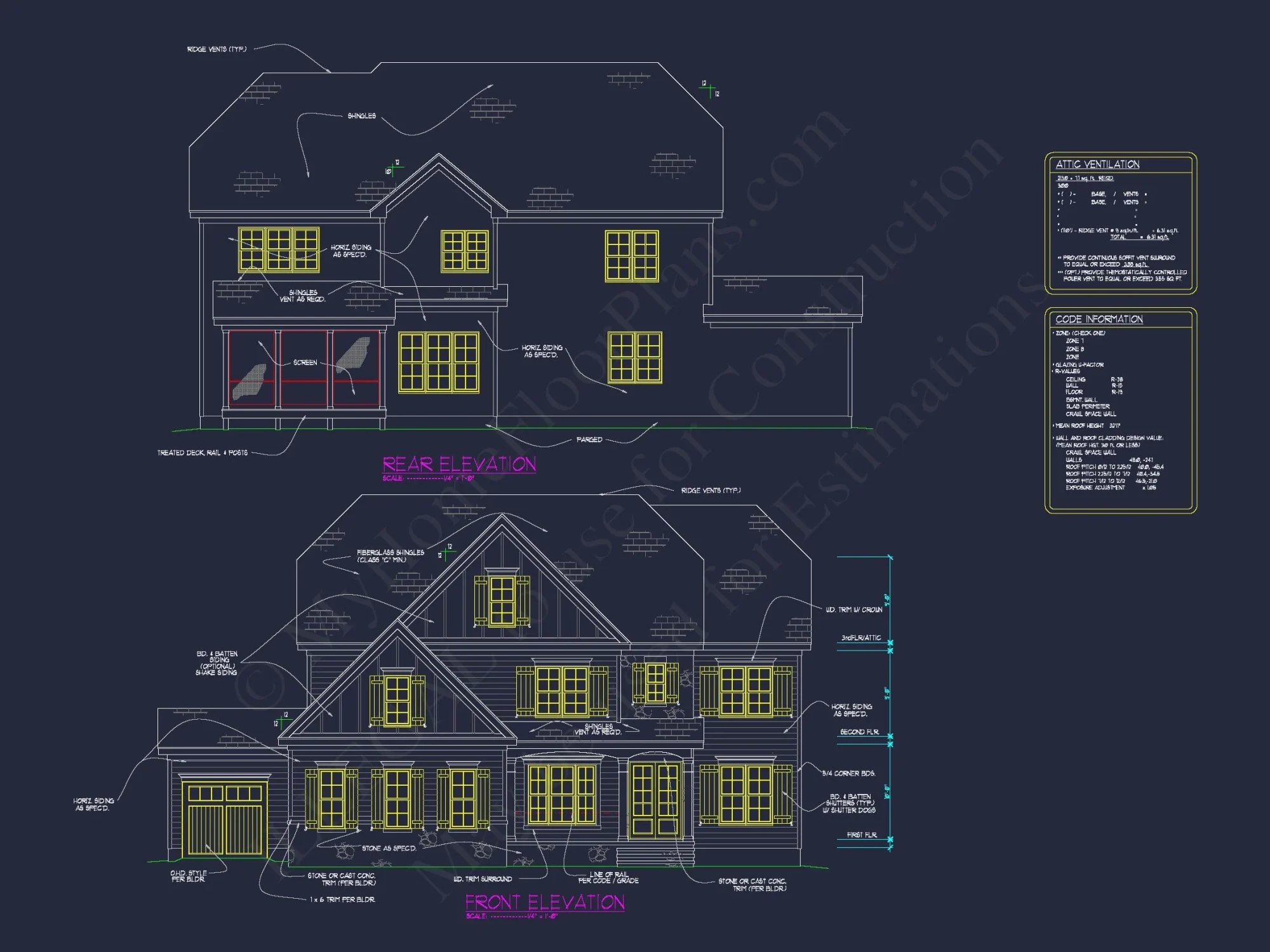 Traditional house Floor Plan with 4 Beds, Blueprint & Designs