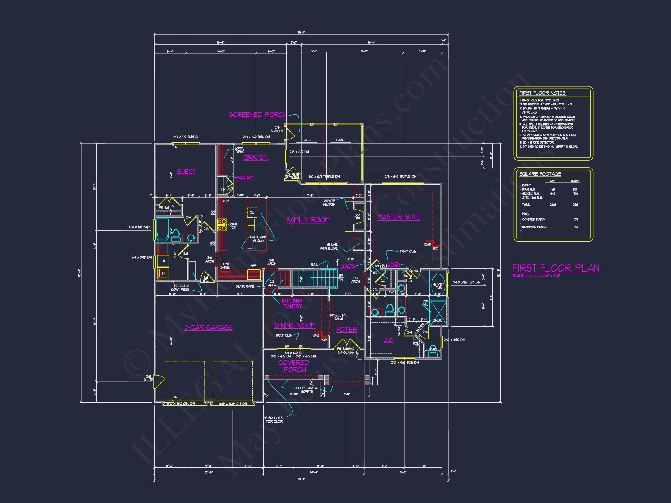 12-2222 HOUSE PLAN - Stylish 2-Story Craftsman House Plan with Open Floor Design 20 Stylish 2-Story Craftsman house Plan with Open Floor Design