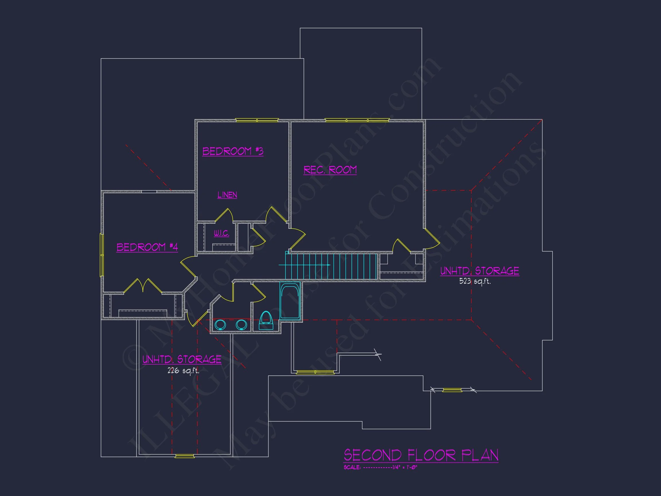 12-2222 HOUSE PLAN - Stylish 2-Story Craftsman House Plan with Open Floor Design 16 Stylish 2-Story Craftsman house Plan with Open Floor Design
