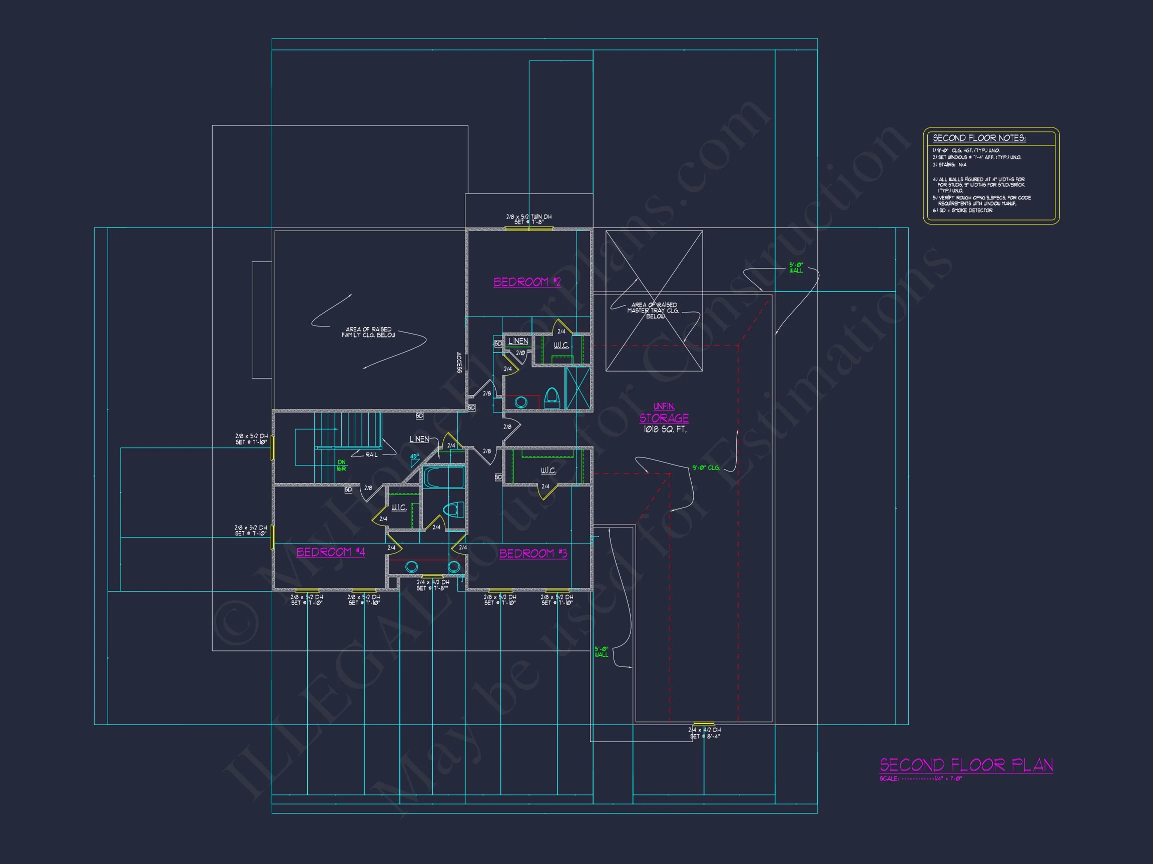 12-2148 HOUSE PLAN - Colonial 2.5-Story House Plan: 4 Bed, 3 Bath, 2-Car Garage 10 Colonial 2.5-Story house Plan: 4 Bed, 3 Bath, 2-Car Garage
