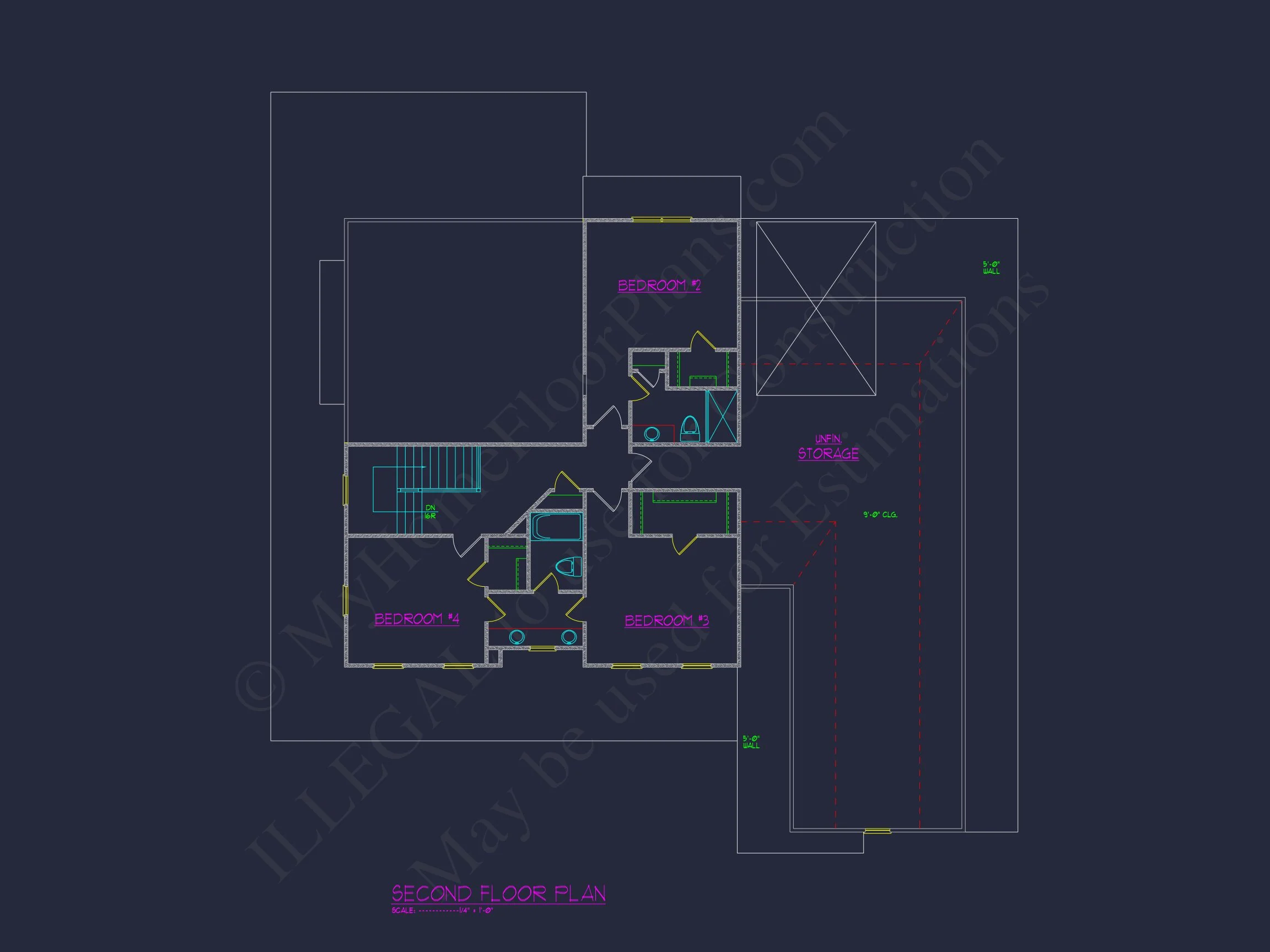 12-2148 HOUSE PLAN - Colonial 2.5-Story House Plan: 4 Bed, 3 Bath, 2-Car Garage 7 Colonial 2.5-Story house Plan: 4 Bed, 3 Bath, 2-Car Garage
