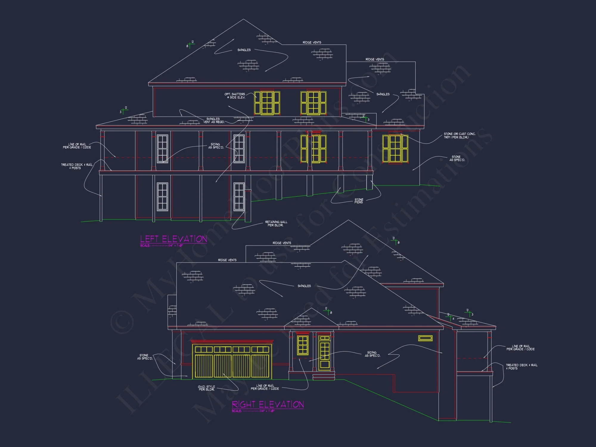 Colonial 2.5-Story house Plan: 4 Bed, 3 Bath, 2-Car Garage