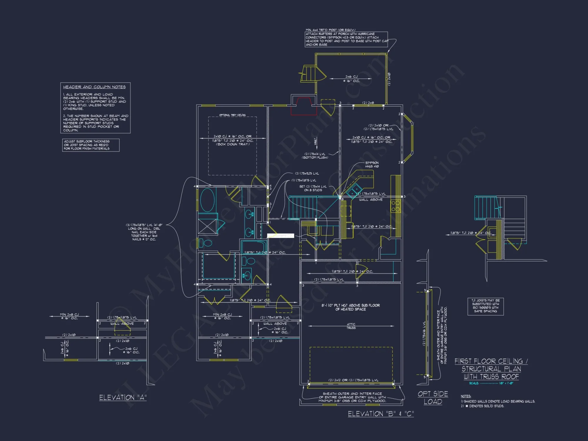 Stunning Craftsman house Plan with 2-Story CAD Designs