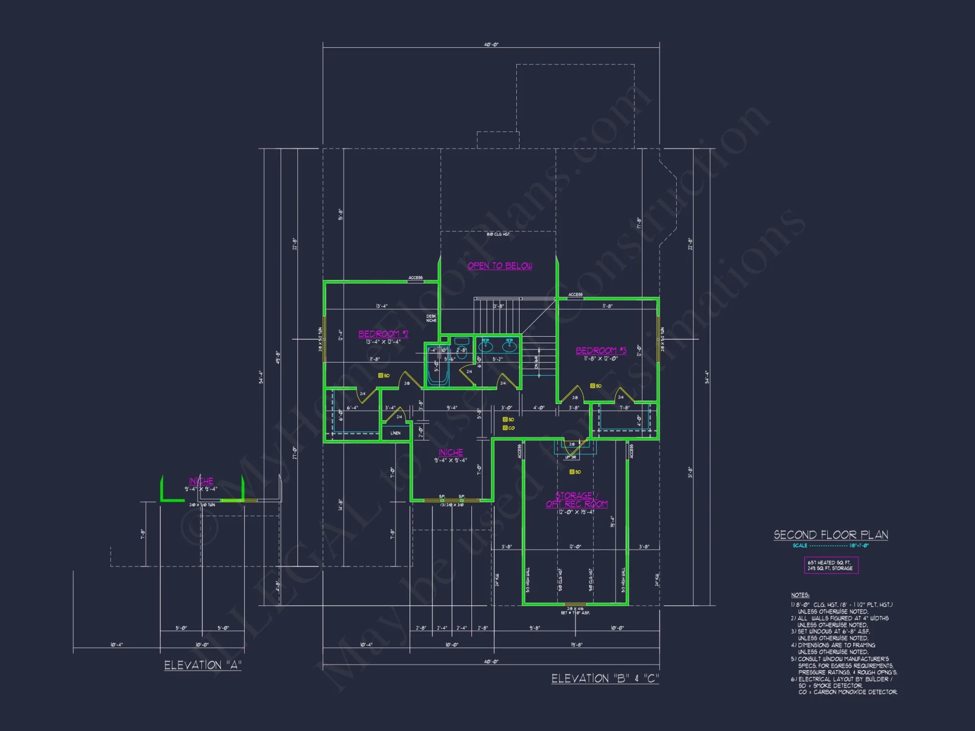 Stunning Craftsman house Plan with 2-Story CAD Designs