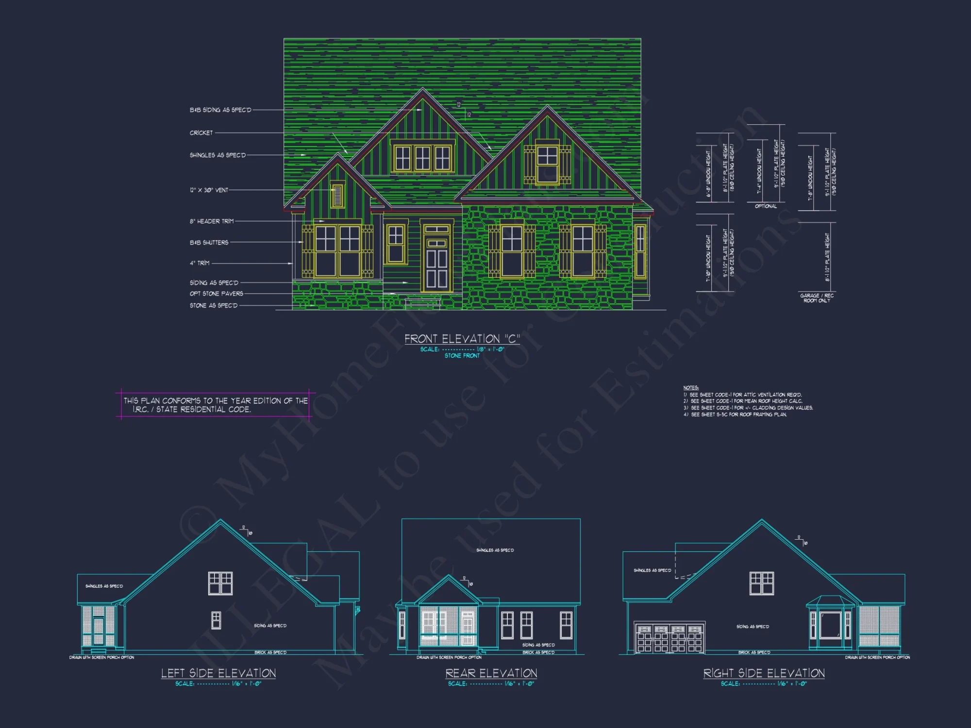 Stunning Craftsman house Plan with 2-Story CAD Designs