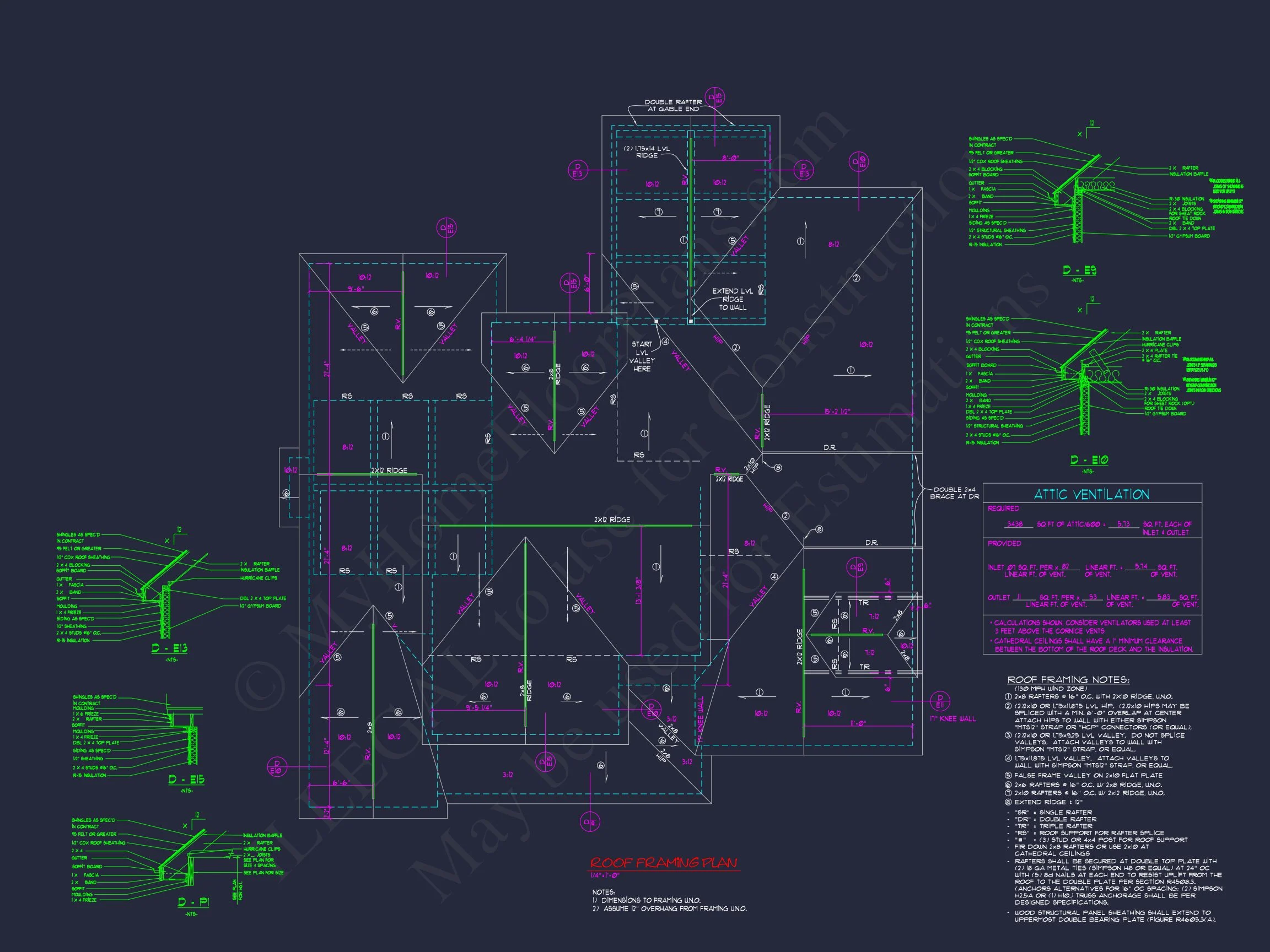 12-2096 HOUSE PLAN - Versatile House Plan with CAD Blueprint and Spacious Designs 16 Versatile house Plan with CAD Blueprint and Spacious Designs