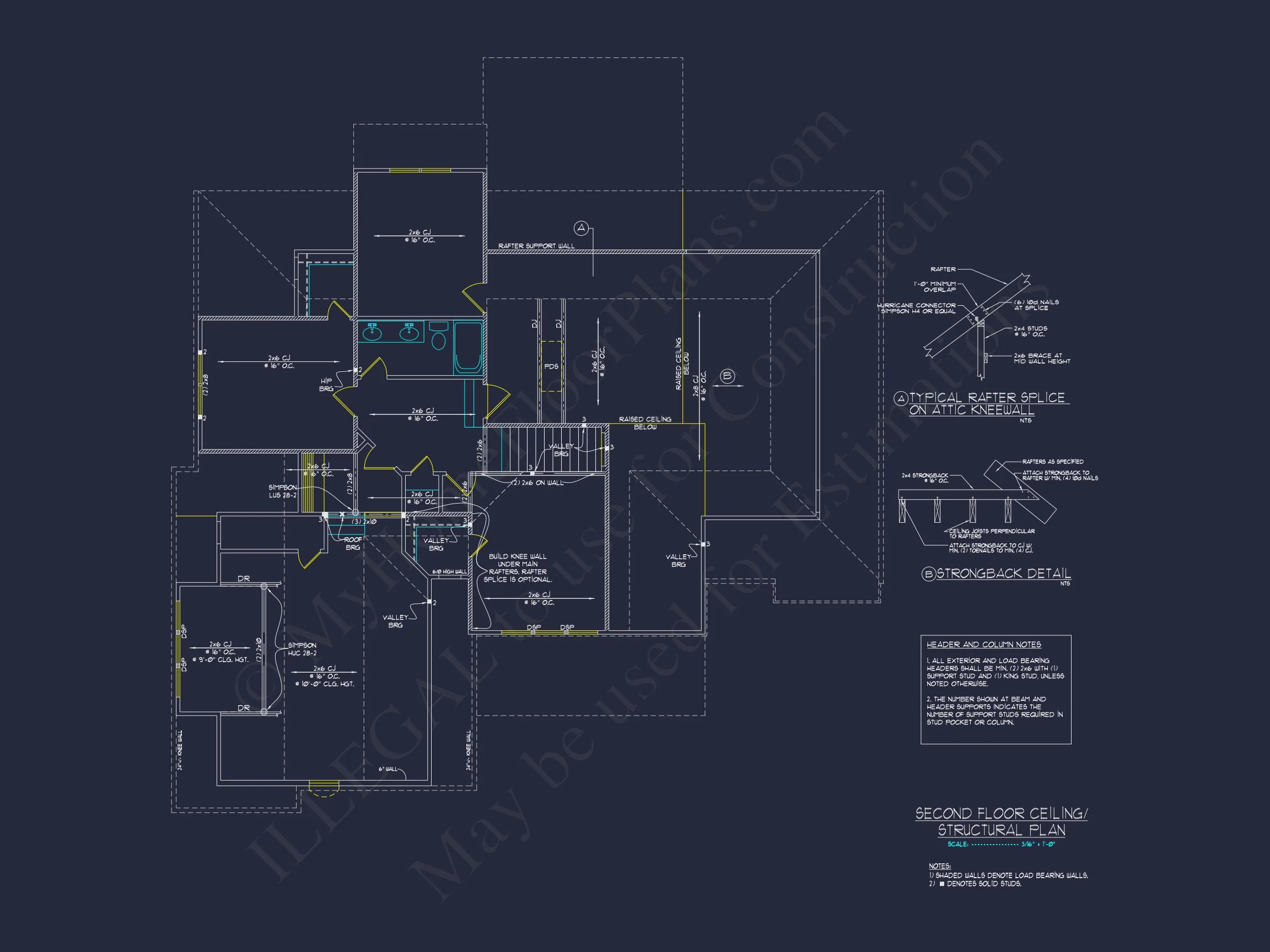 Craftsman house Plan with Detailed Architectural Designs