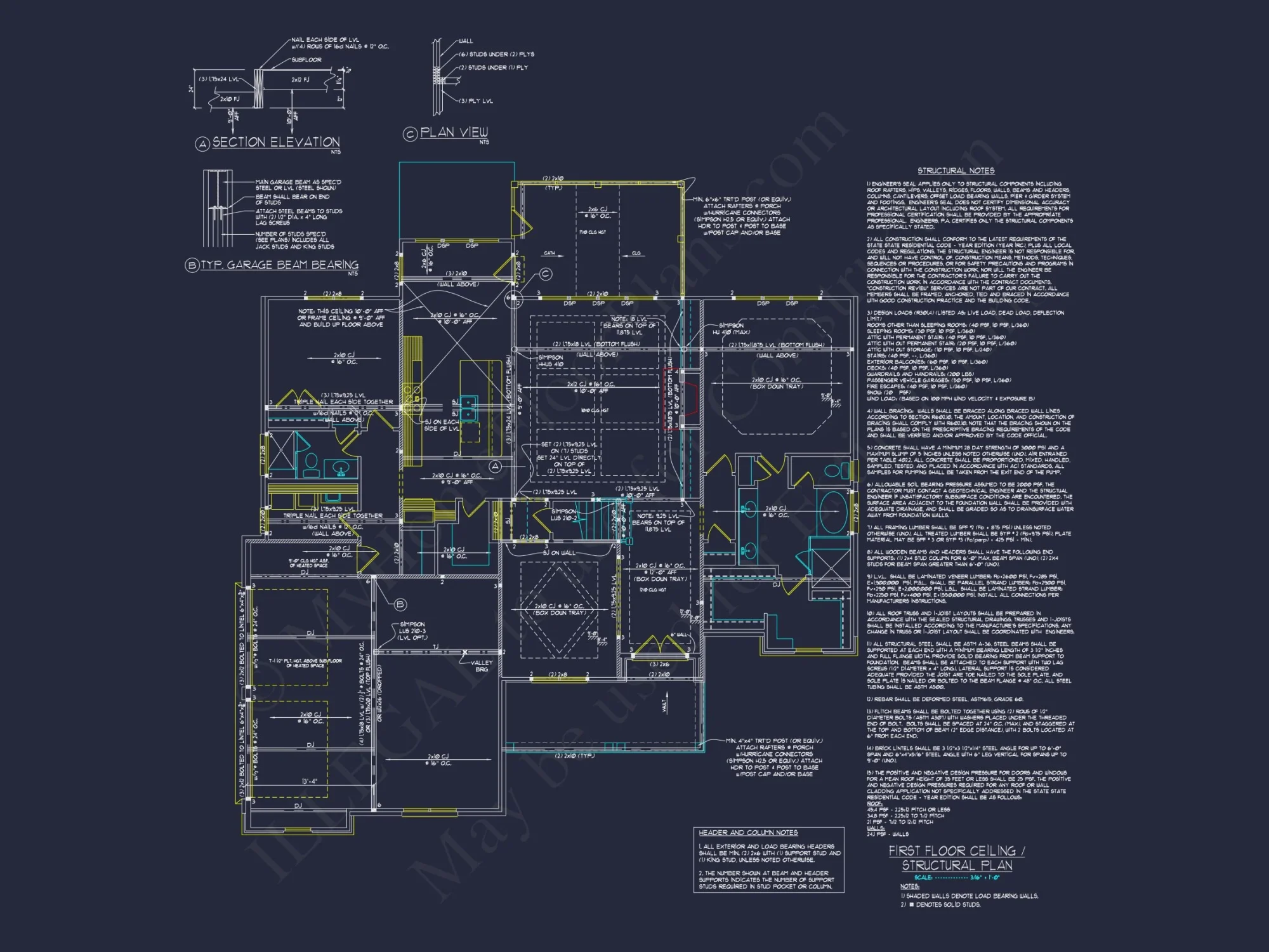 Craftsman house Plan with Detailed Architectural Designs