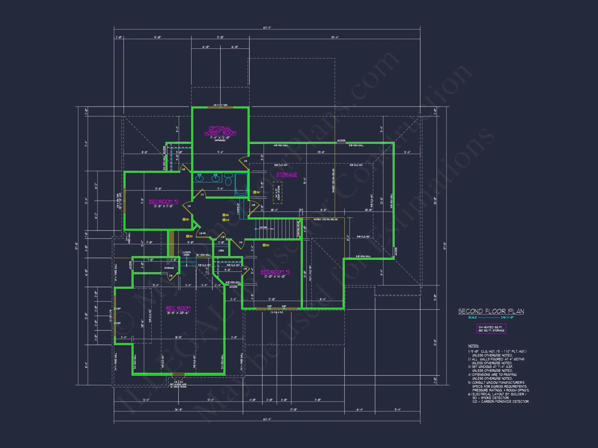 Craftsman house Plan with Detailed Architectural Designs