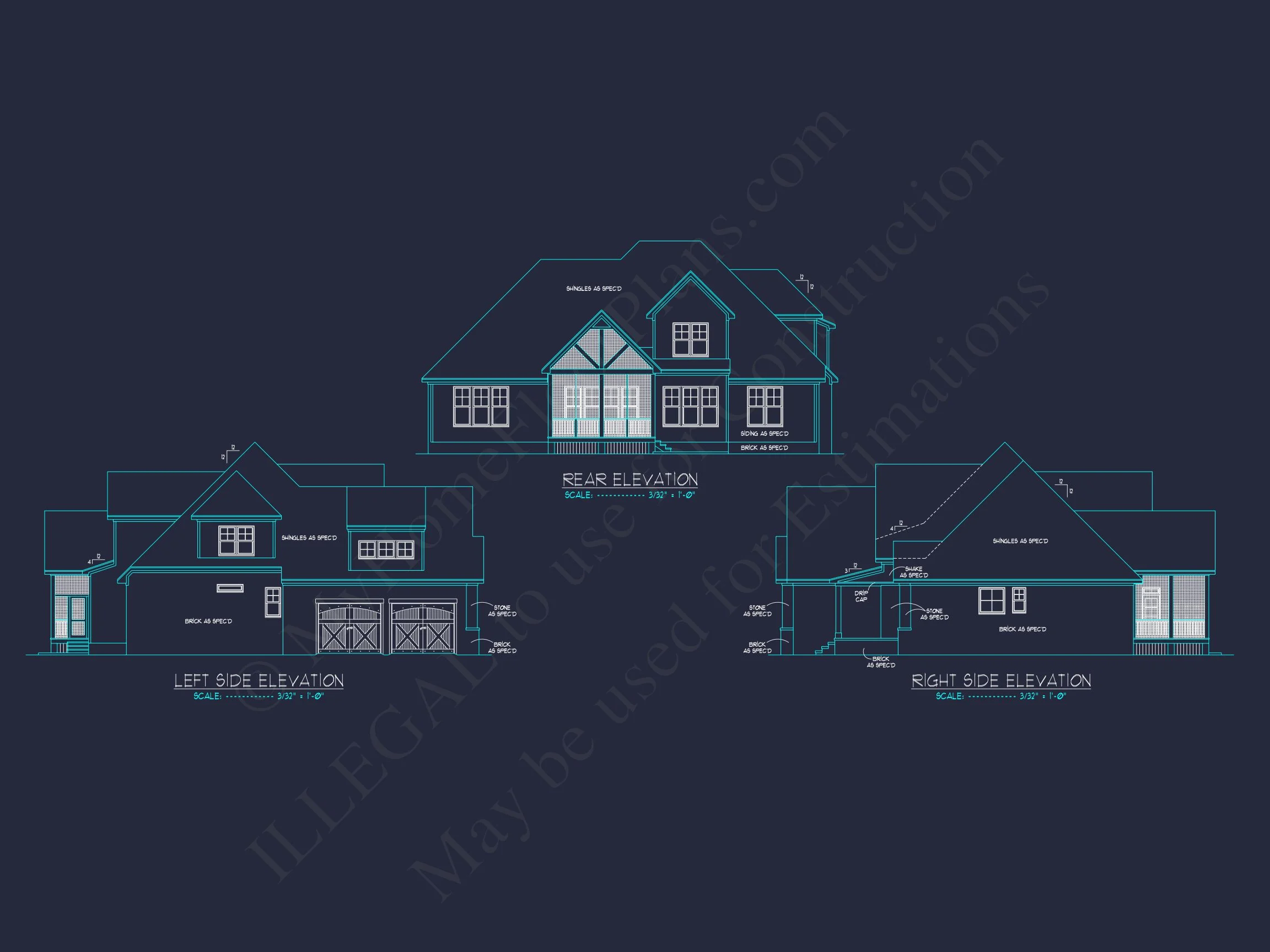 Craftsman house Plan with Detailed Architectural Designs