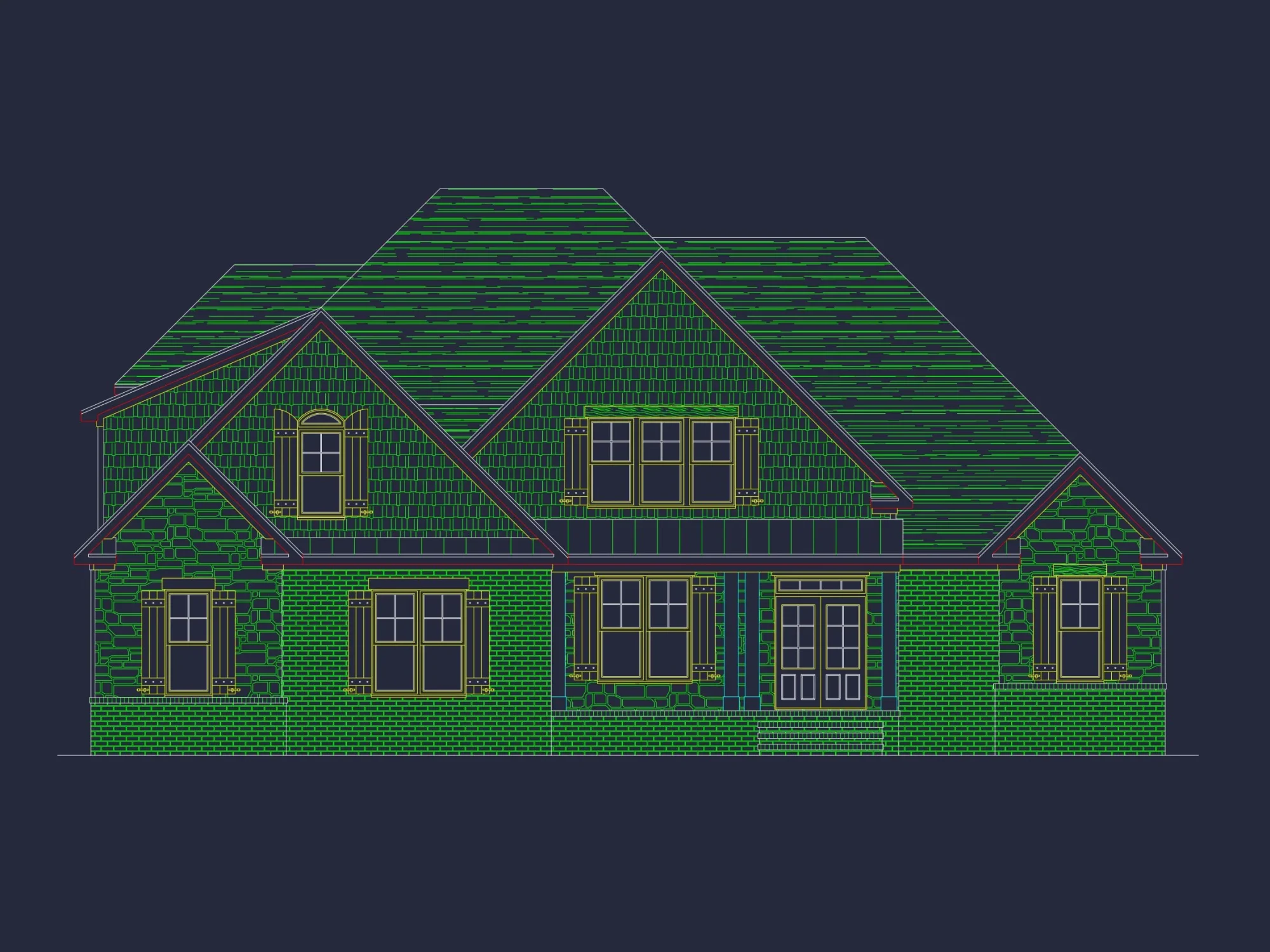 Craftsman house Plan with Detailed Architectural Designs