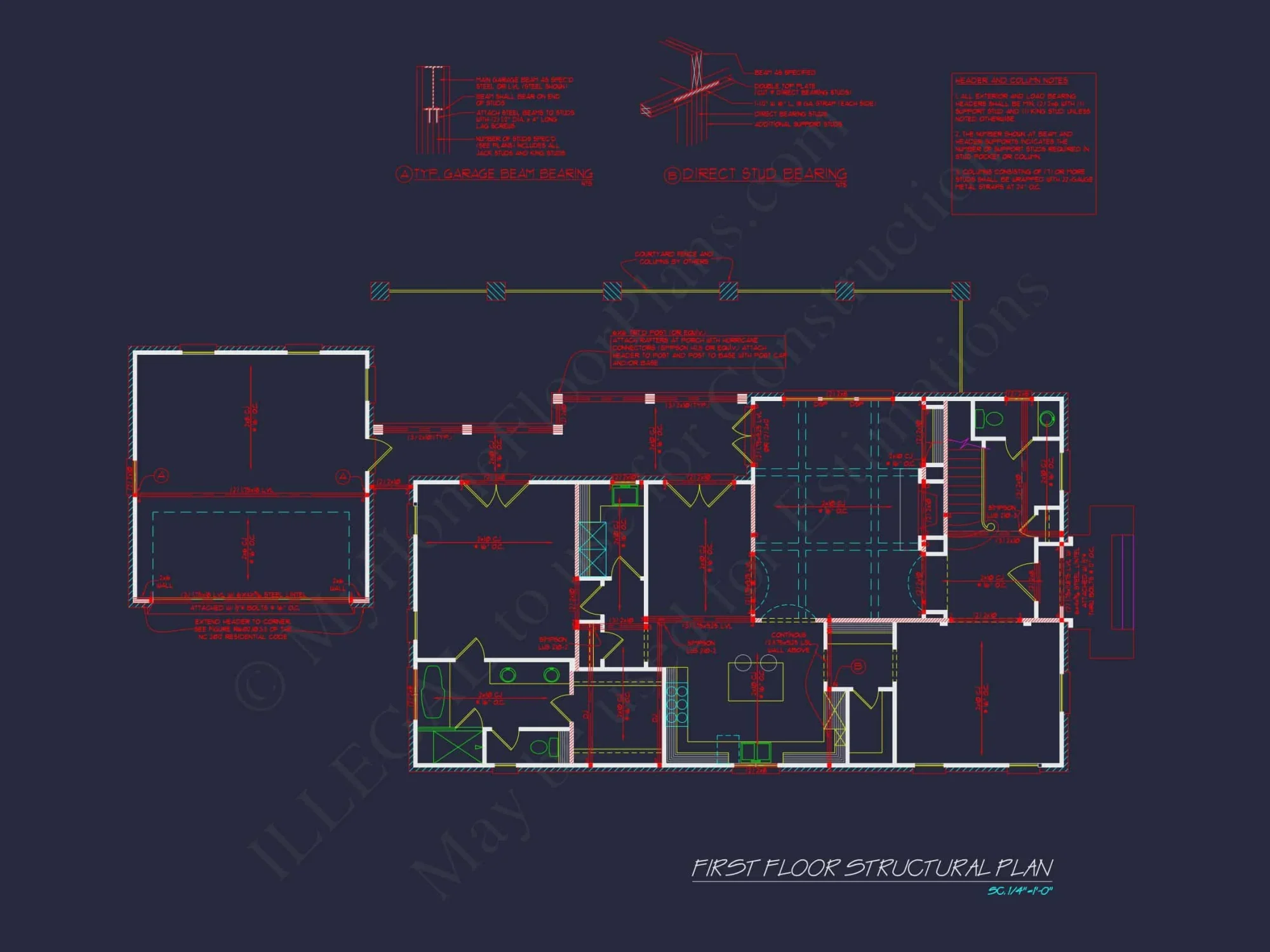 Elegant house Floor Plan with CAD Architecture Designs