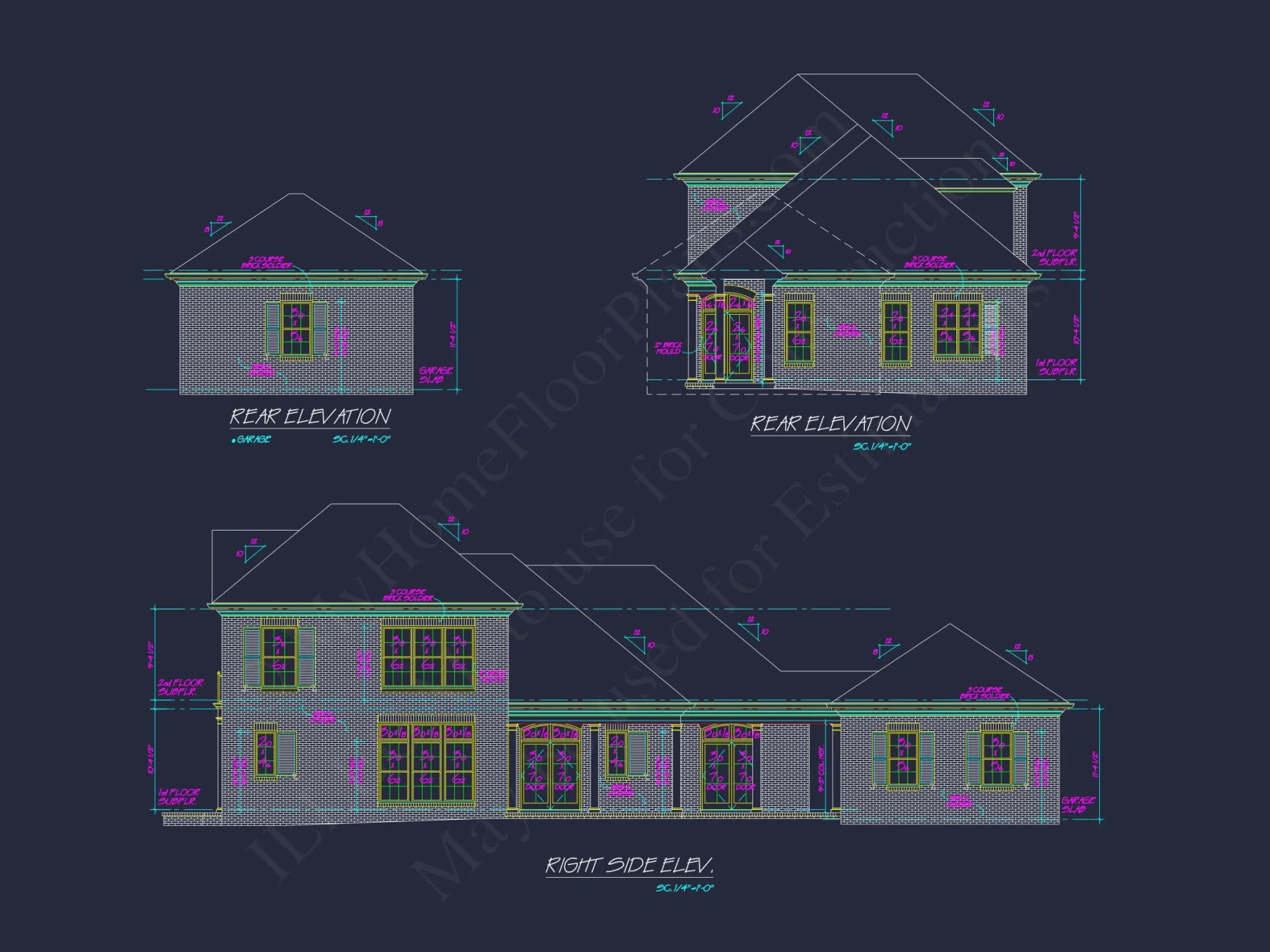 Elegant house Floor Plan with CAD Architecture Designs