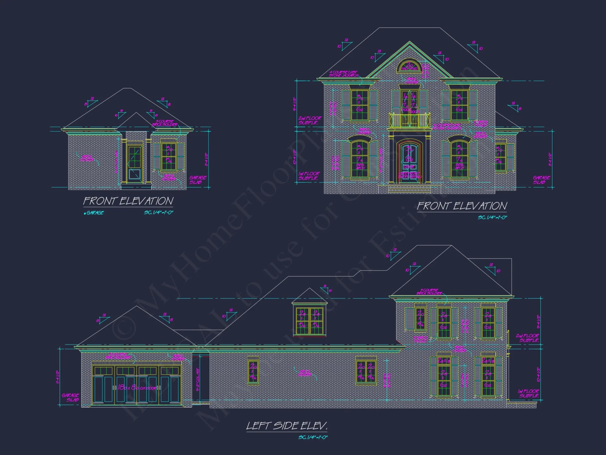 Elegant house Floor Plan with CAD Architecture Designs
