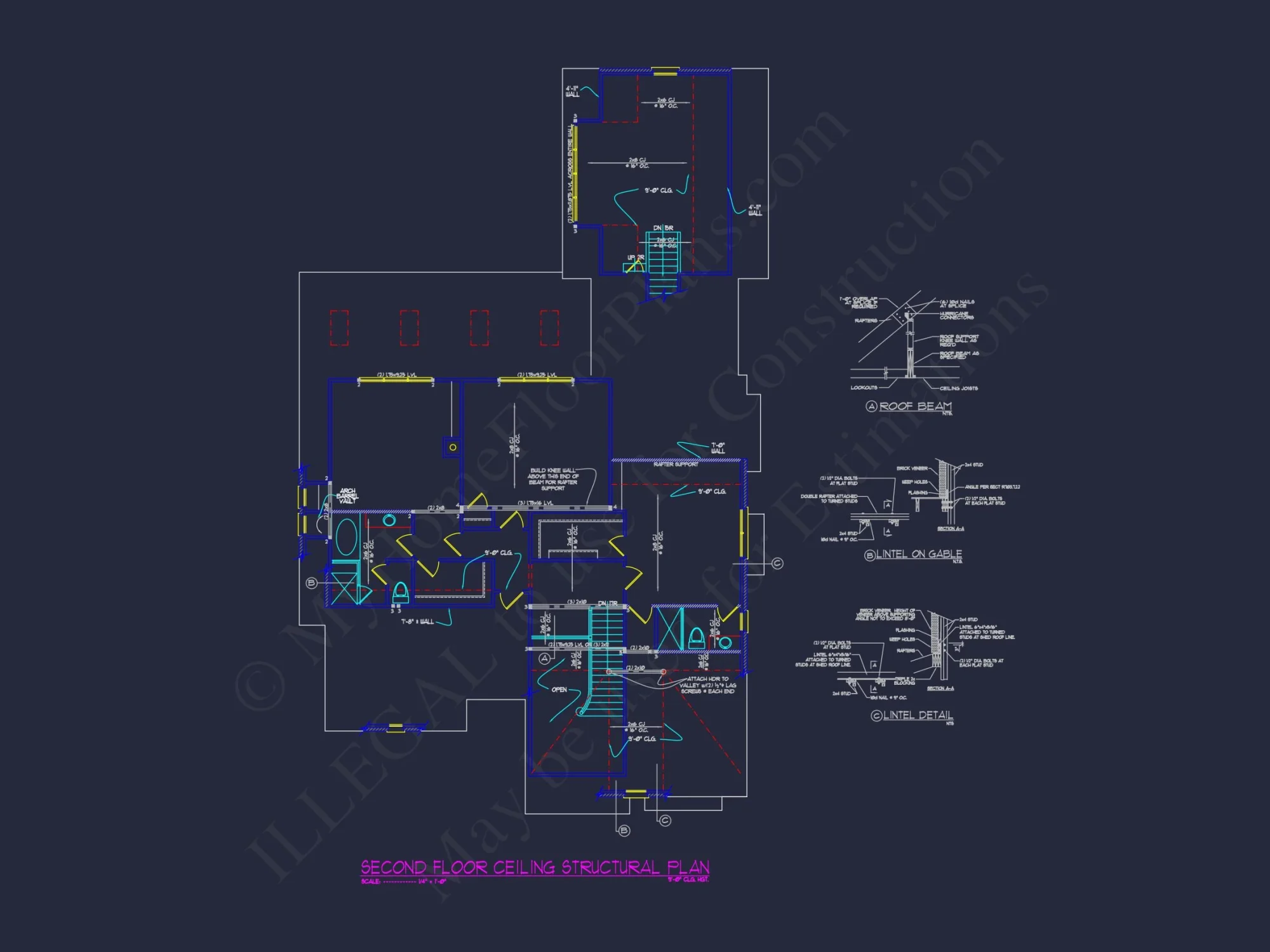 Elegant house Floor Plan with Blueprint Designs in CAD