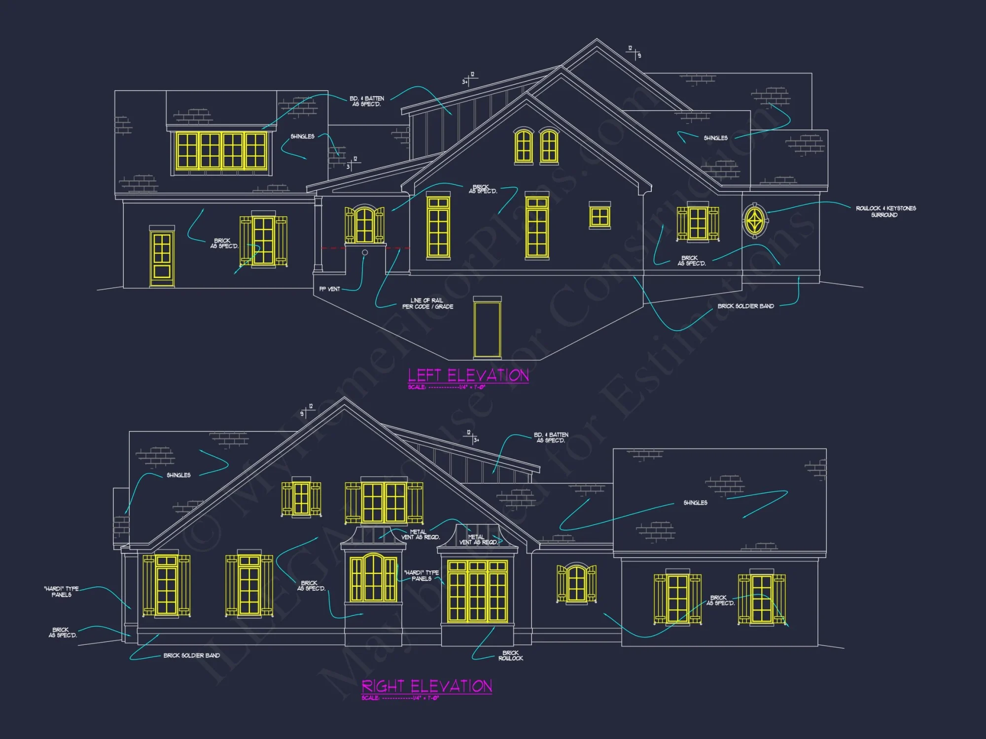 Elegant house Floor Plan with Blueprint Designs in CAD