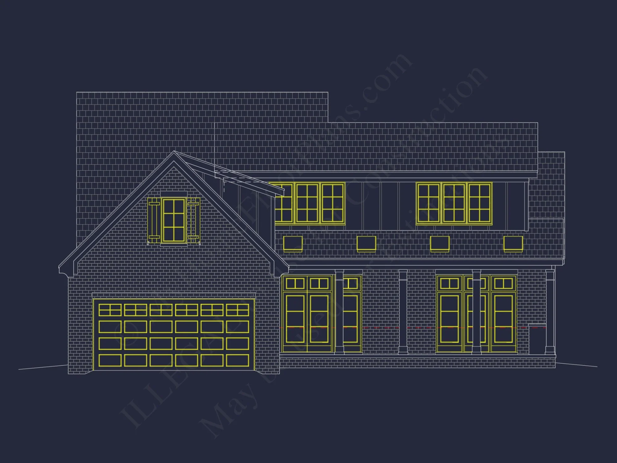 Elegant house Floor Plan with Blueprint Designs in CAD