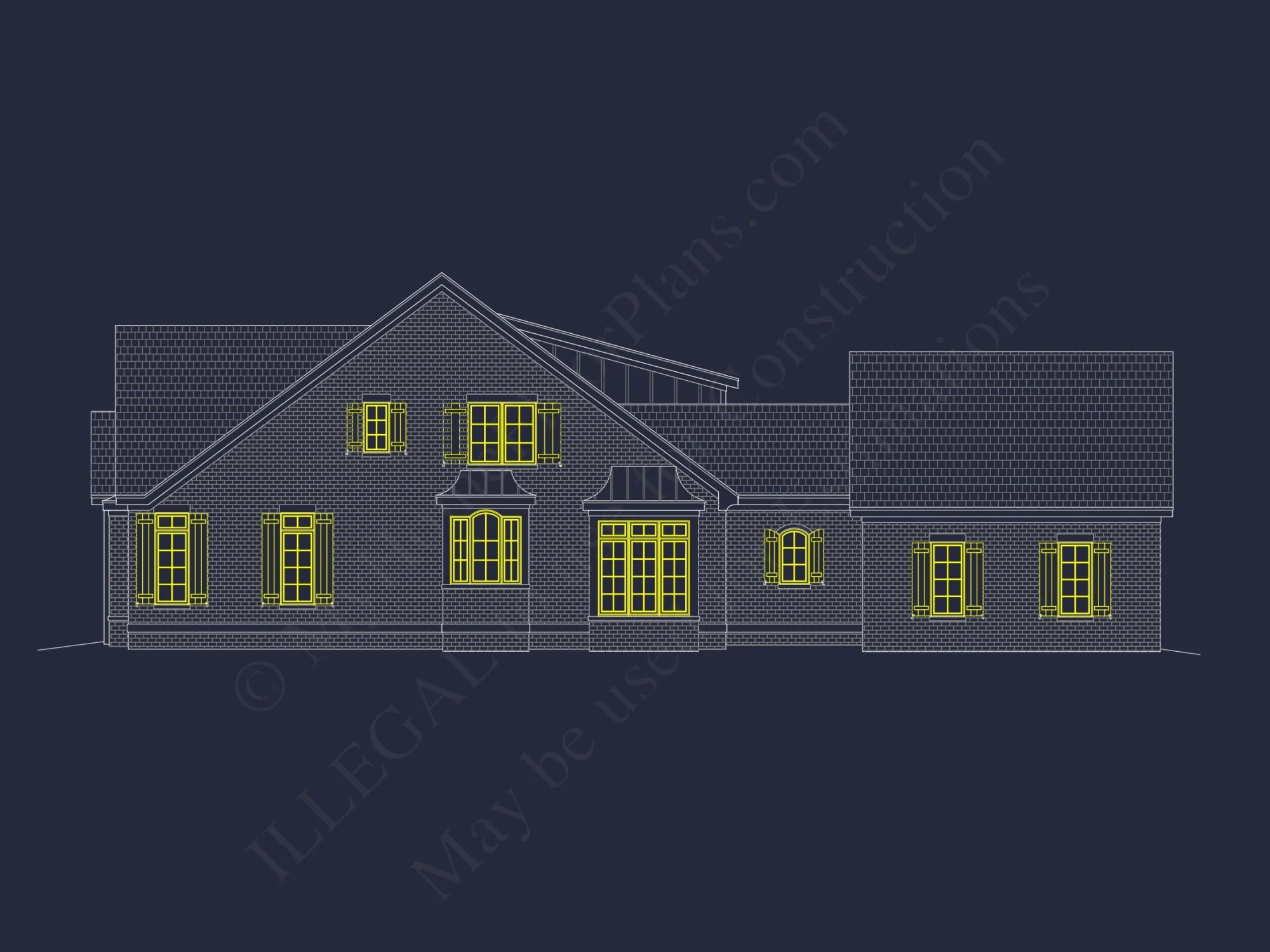 Elegant house Floor Plan with Blueprint Designs in CAD