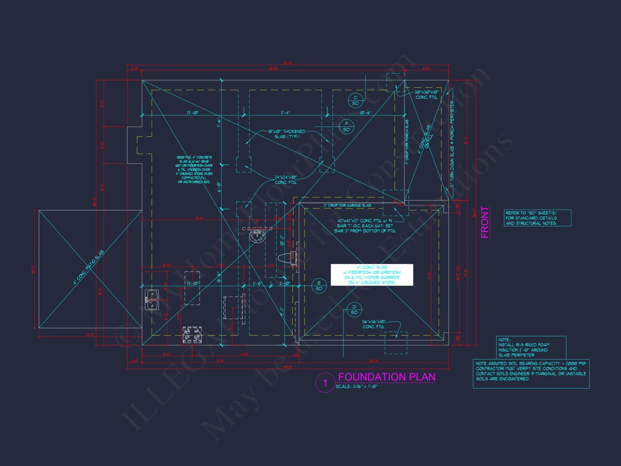 Craftsman house Floor Plan with 2.5 Story Designs & CAD Files