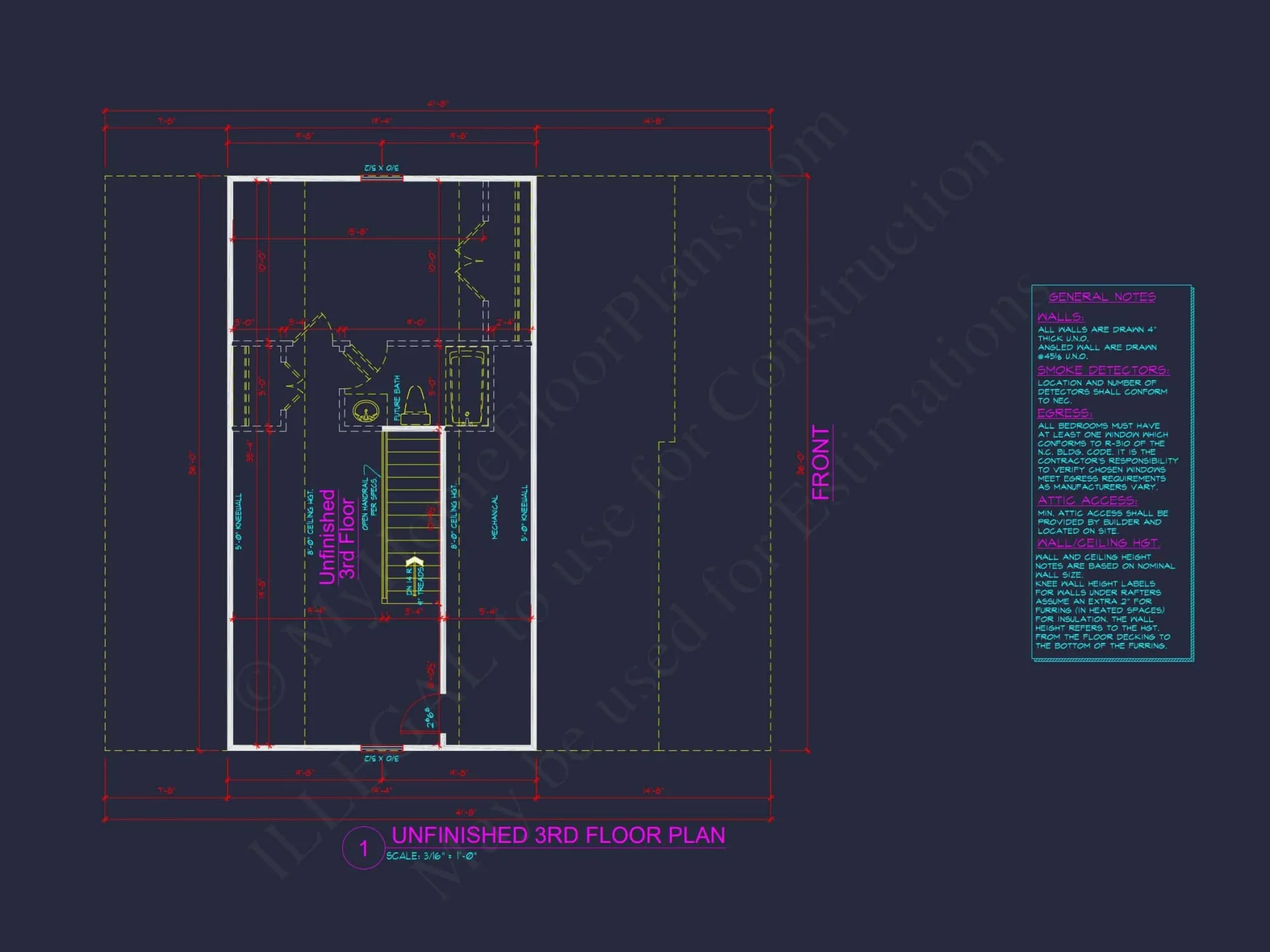 Craftsman house Floor Plan with 2.5 Story Designs & CAD Files