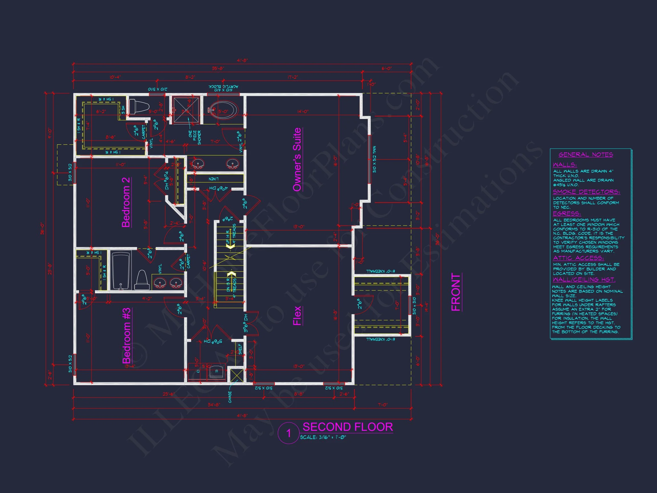 Craftsman house Floor Plan with 2.5 Story Designs & CAD Files