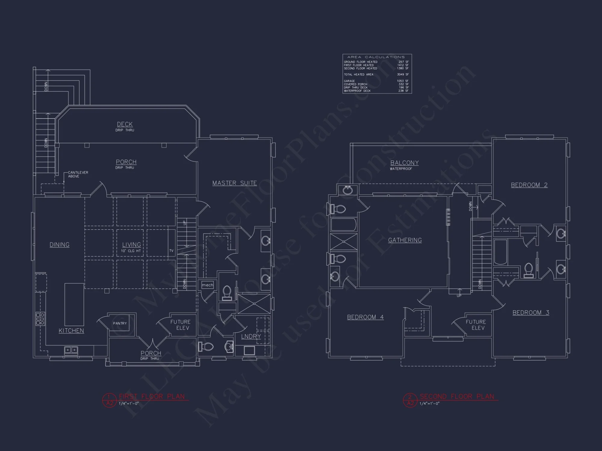 Luxury Coastal house Plan with 3 Floors, CAD Designs & More