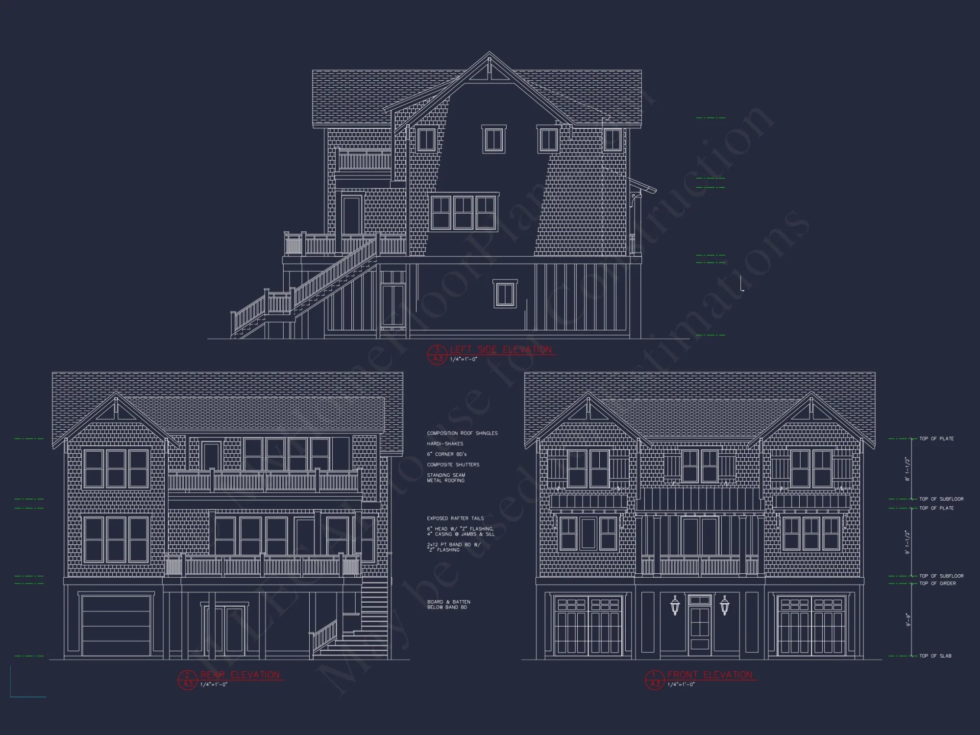Luxury Coastal house Plan with 3 Floors, CAD Designs & More