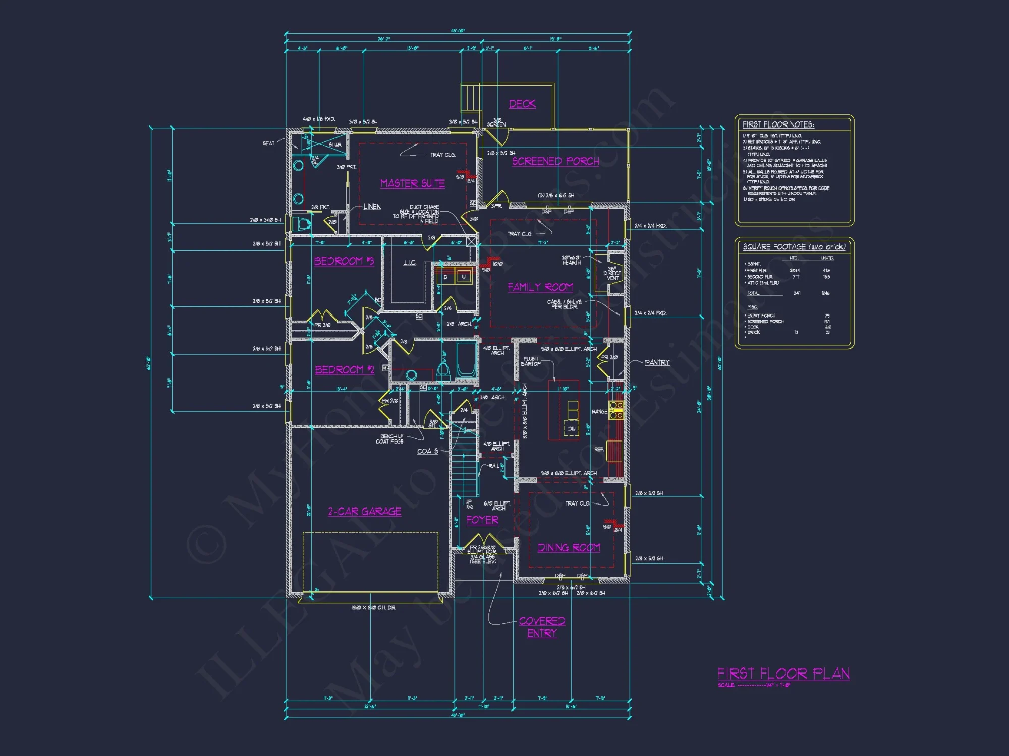 "Blueprint designs of a 1.5 story French Provincial house plan"