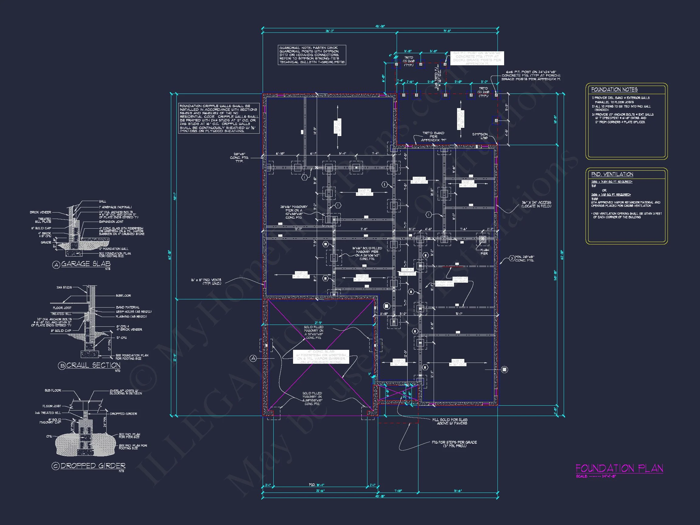 12-1046 HOUSE PLAN - French Provincial House Plan - 1.5 Story CAD Blueprint Designs 59 "Blueprint designs of a 1.5 story French Provincial house plan"