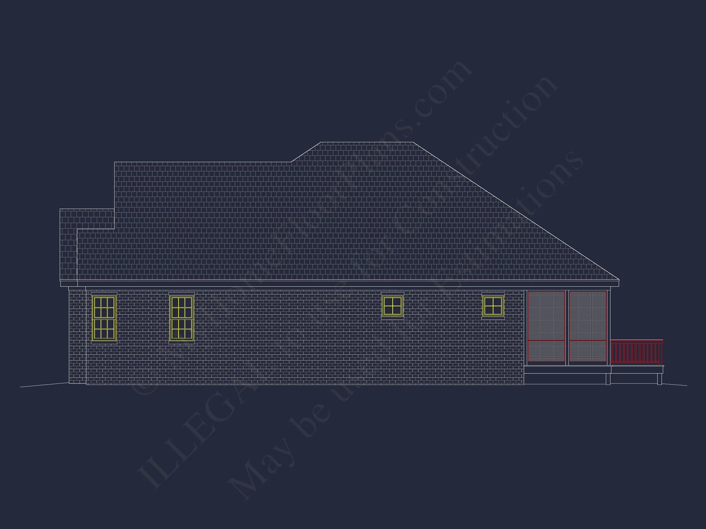 12-1046 HOUSE PLAN - French Provincial House Plan - 1.5 Story CAD Blueprint Designs 54 French Provincial house Plan - 1.5 Story CAD Blueprint Designs