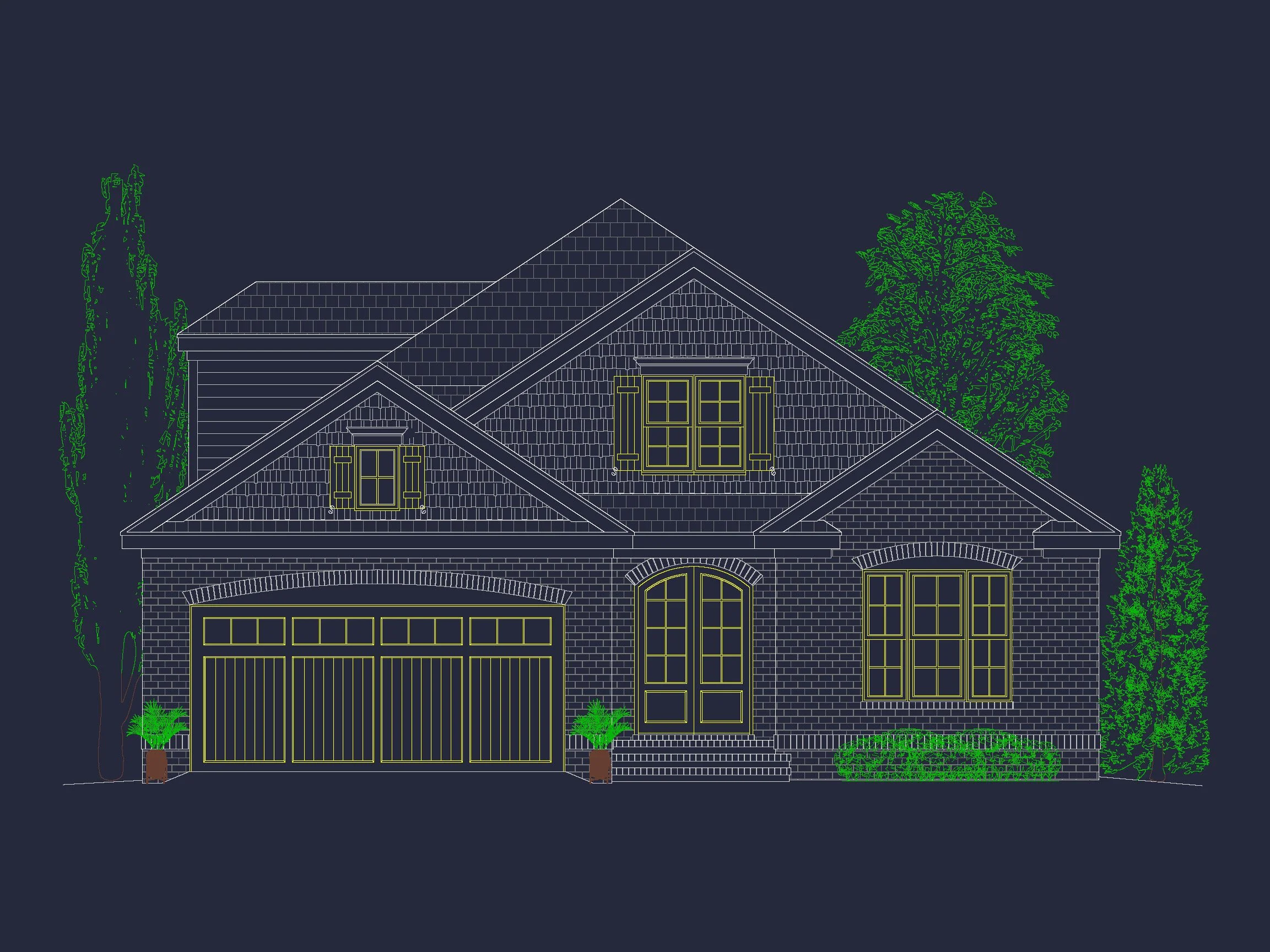 12-1046 HOUSE PLAN - French Provincial House Plan - 1.5 Story CAD Blueprint Designs 51 French Provincial house Plan - 1.5 Story CAD Blueprint Designs