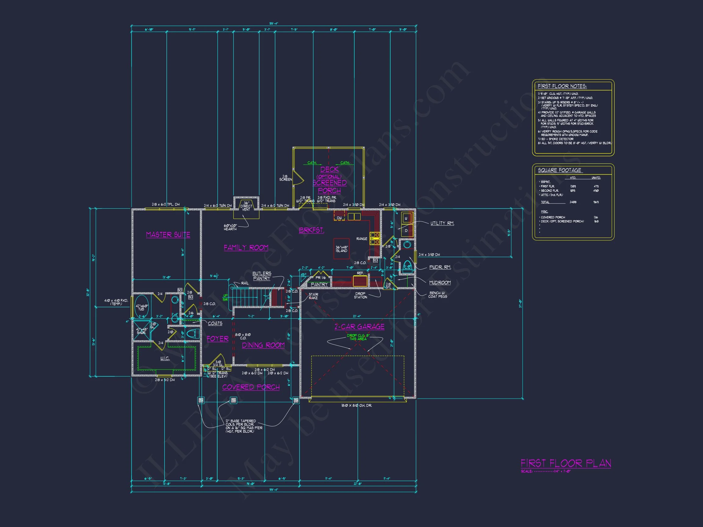 12-1045 HOUSE PLAN - Custom House Plans with Floor Plan Designs and CAD Details 32 Custom house Plans with Floor Plan Designs and CAD Details