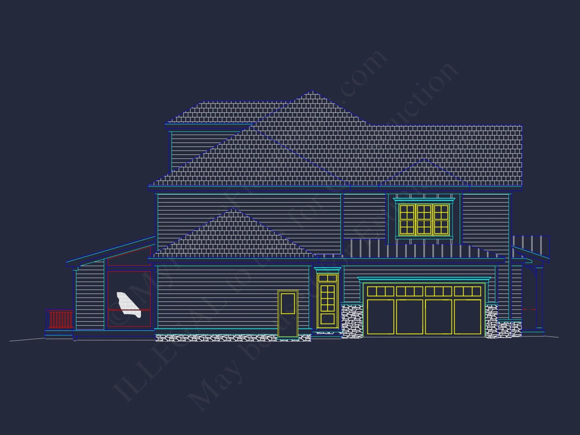 Elegant house Plan: Spacious Floor Plan with Architectural CAD Designs