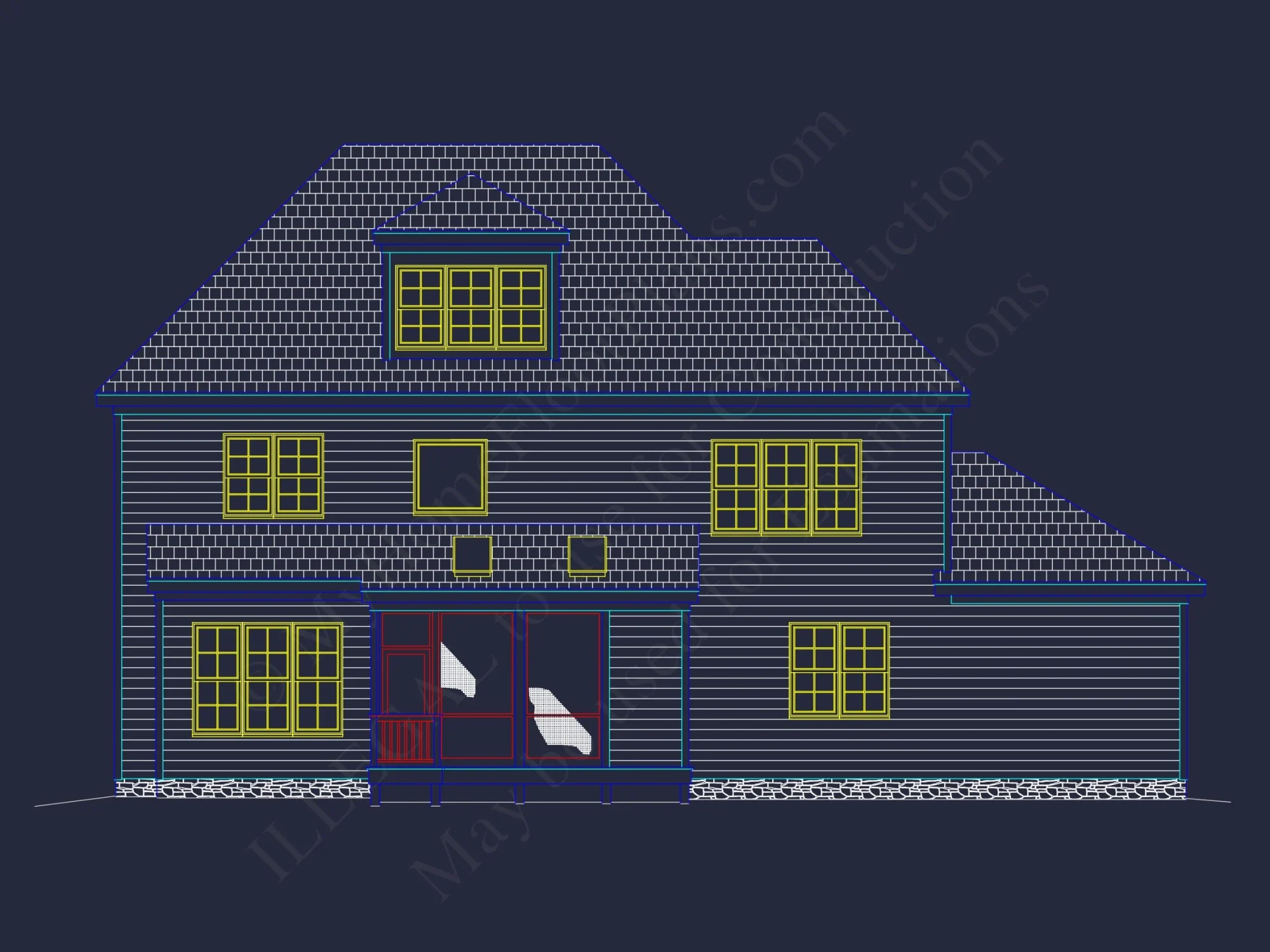 Elegant house Plan: Spacious Floor Plan with Architectural CAD Designs