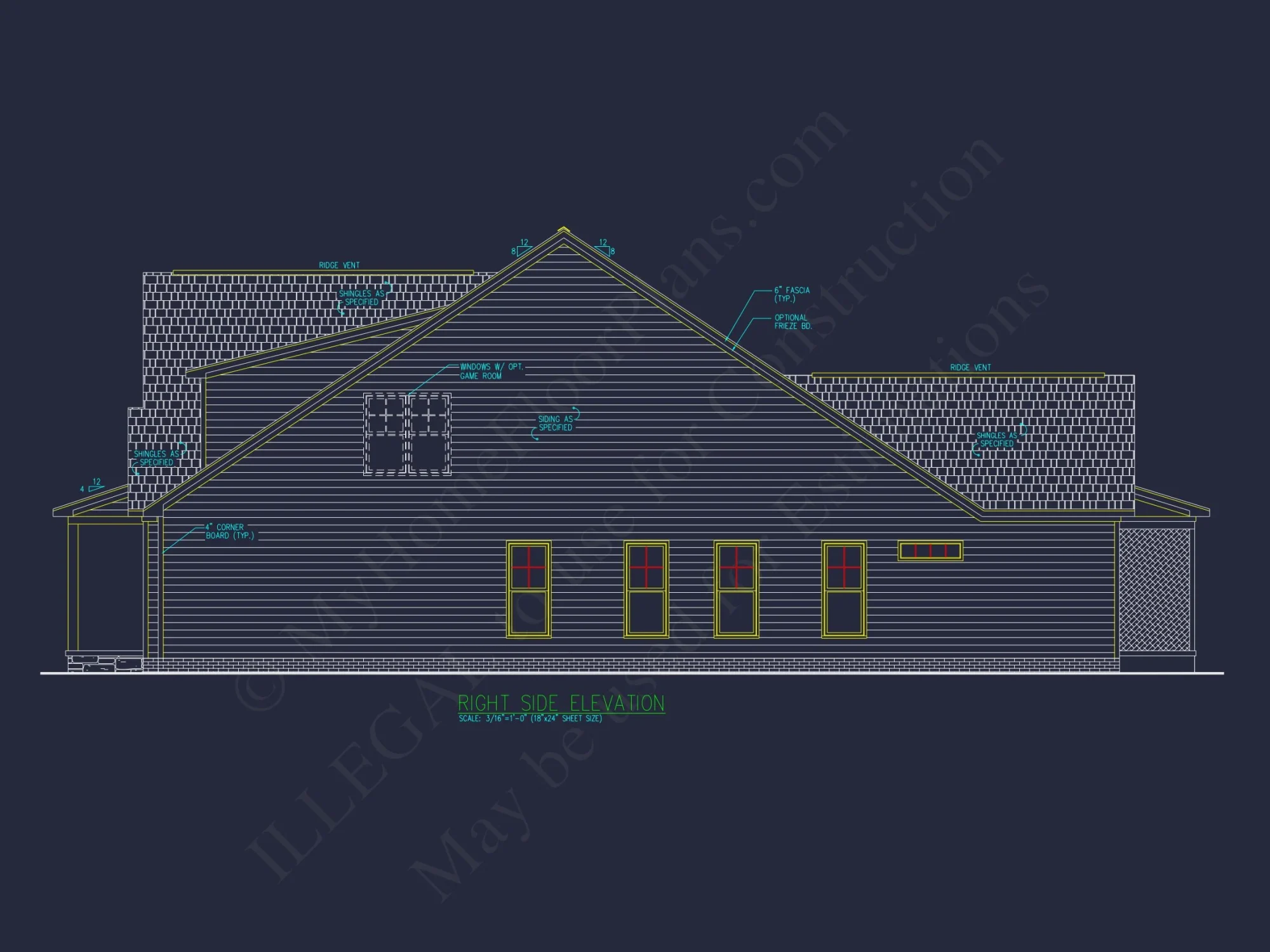 Modern house Plan with Floor Plan, CAD Blueprint & Designs