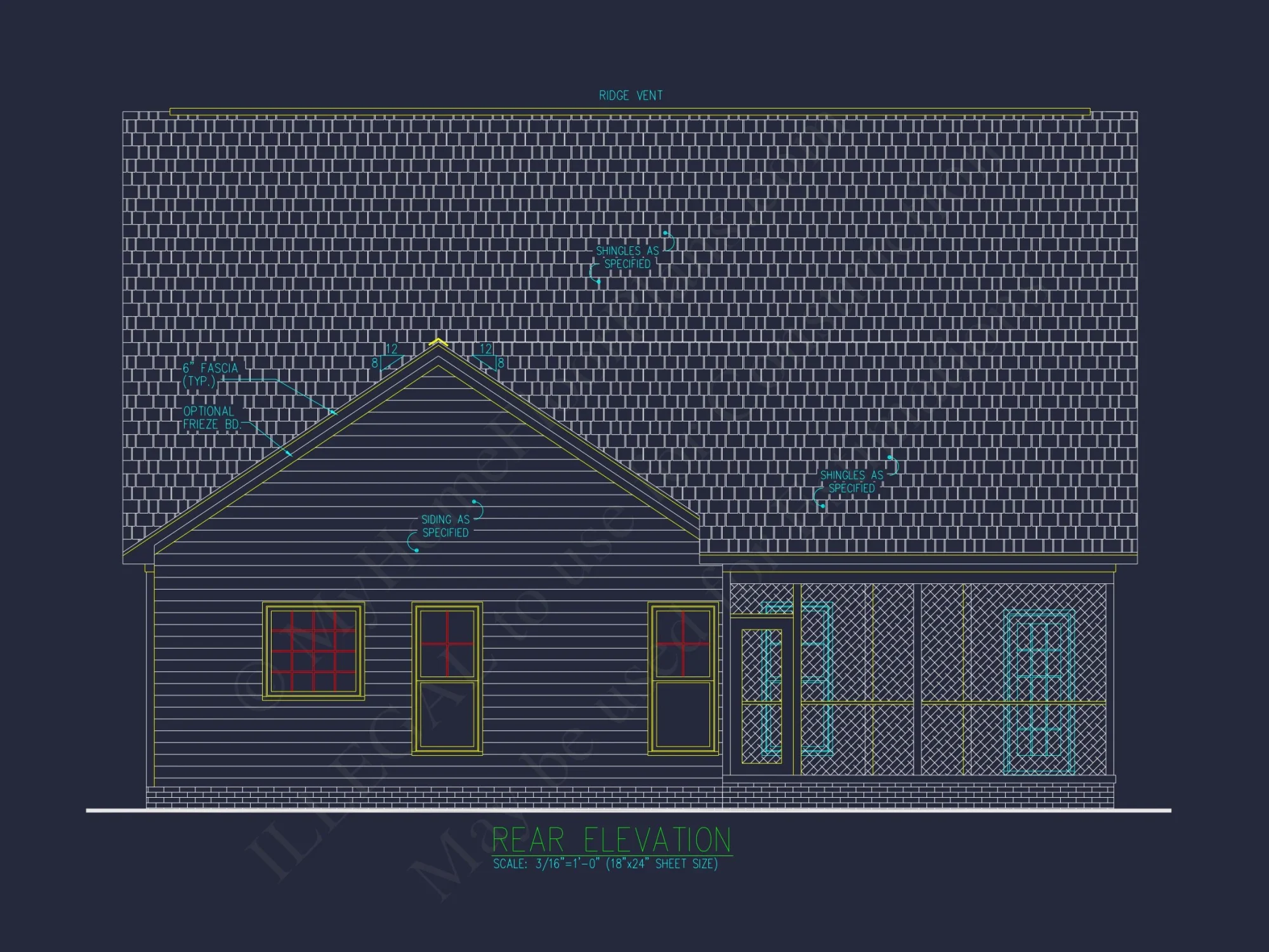 Modern house Plan with Floor Plan, CAD Blueprint & Designs