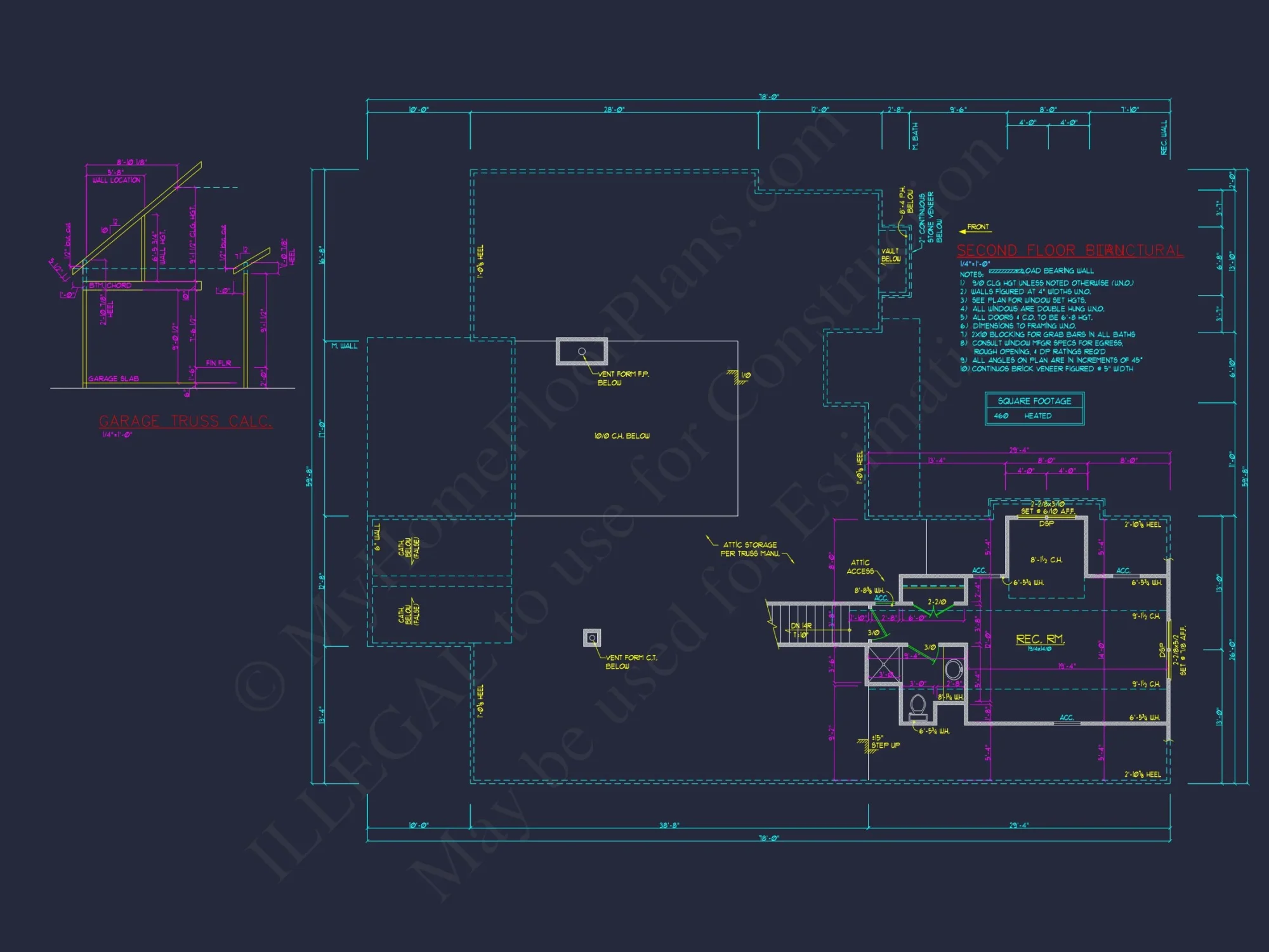 Classic Craftsman house Design with Blueprint CAD Floor Plans