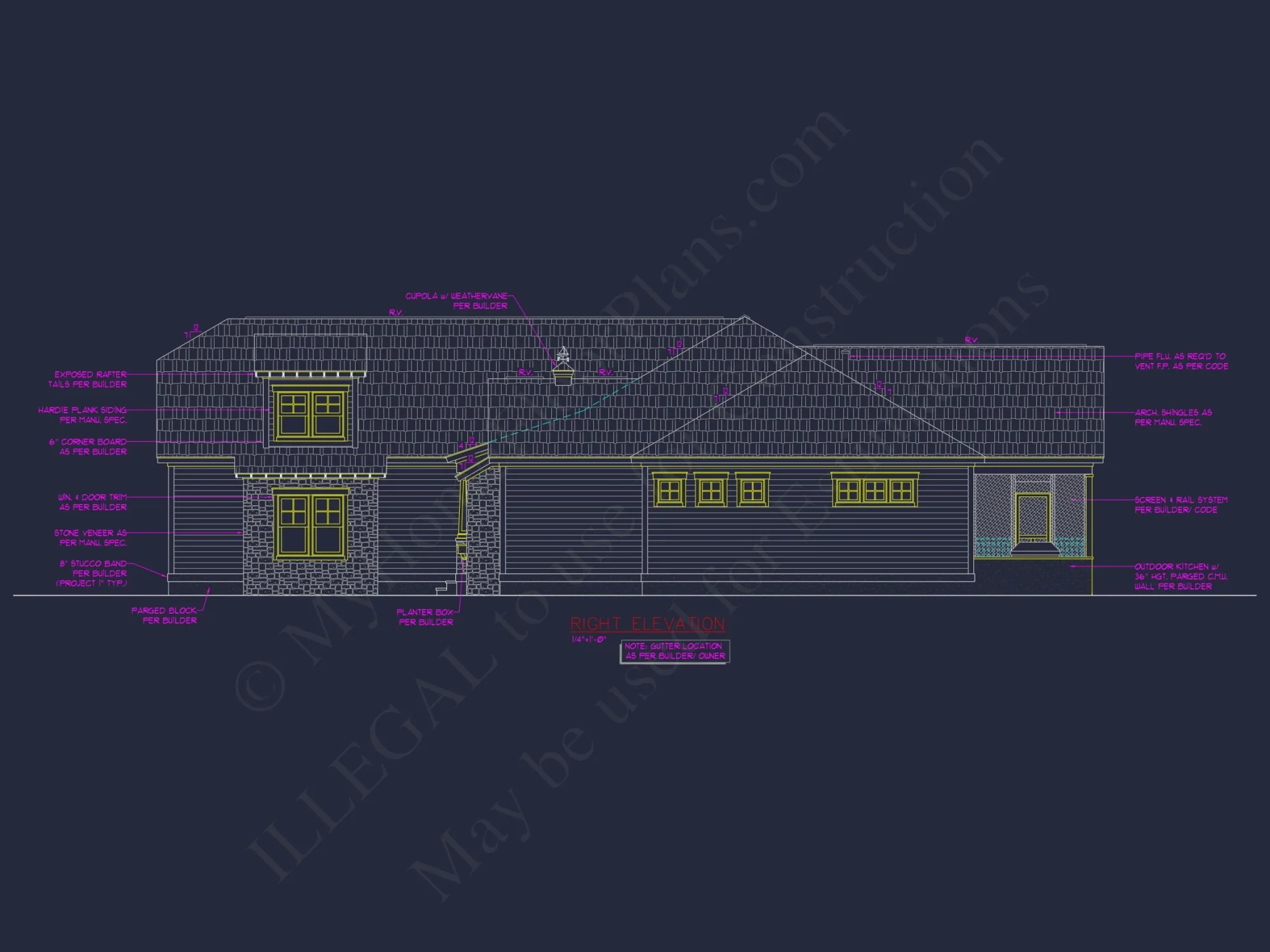 Classic Craftsman house Design with Blueprint CAD Floor Plans