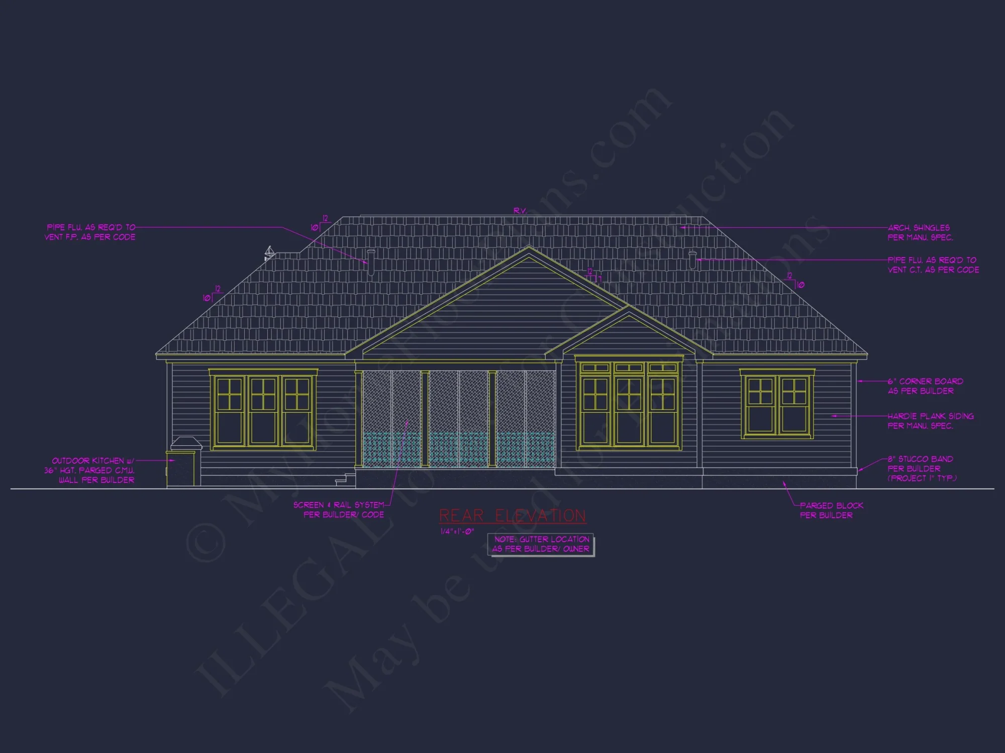 Classic Craftsman house Design with Blueprint CAD Floor Plans