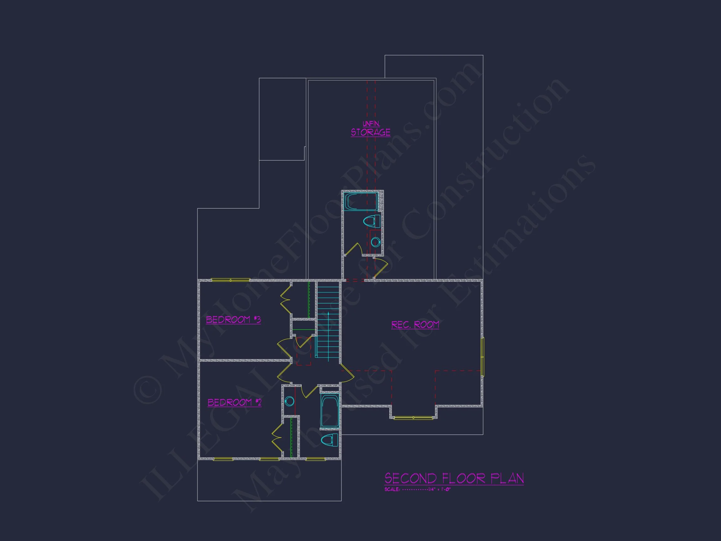 11-1985 HOUSE PLAN - Classic Suburban House Plan with Detailed Floor Blueprints 5 Classic Suburban house Plan with Detailed Floor Blueprints