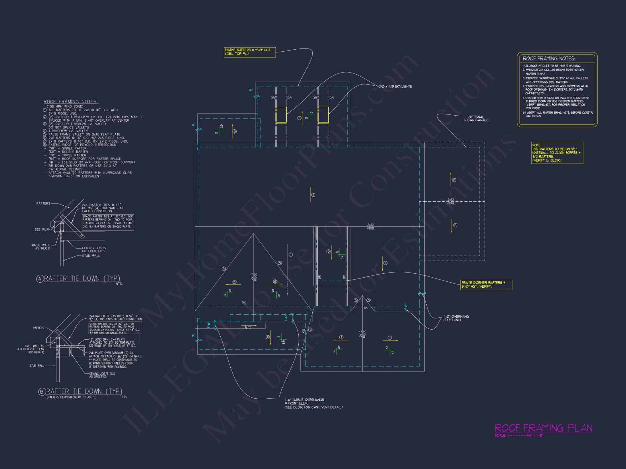 Craftsman house Plan with 2 Floors, Garage, and Bonus Room