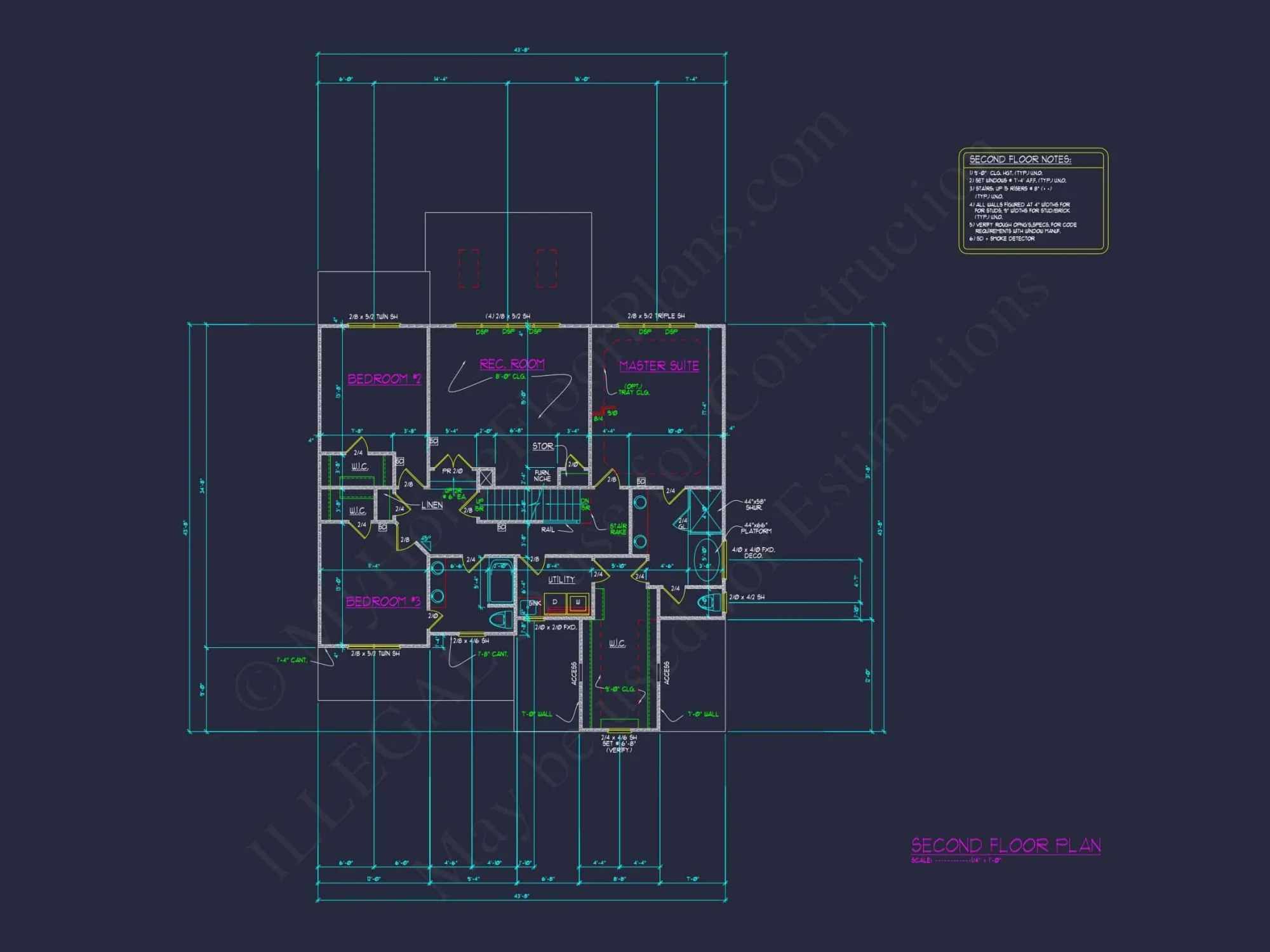 Craftsman house Plan with 2 Floors, Garage, and Bonus Room