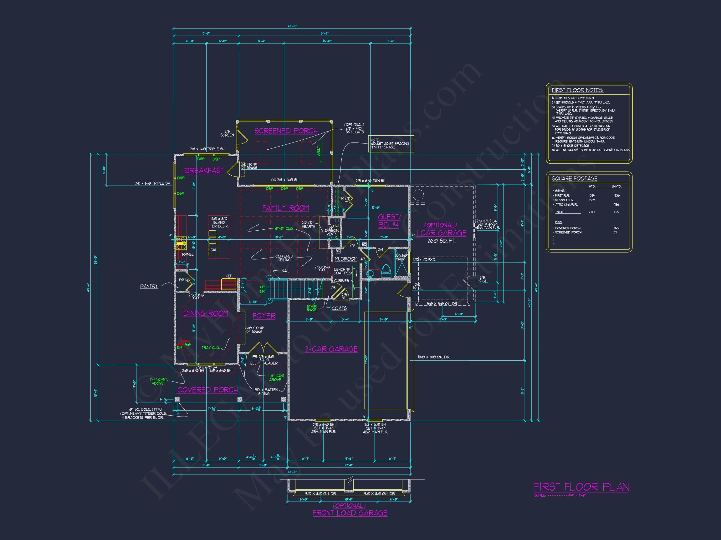 11-1972 HOUSE PLAN - Craftsman House Plan with 2 Floors, Garage, and Bonus Room 6 Craftsman house Plan with 2 Floors, Garage, and Bonus Room
