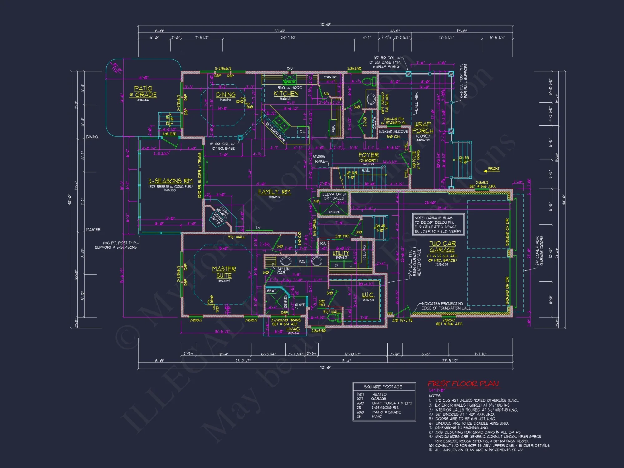 Modern Coastal house Plan with Detailed Architectural Designs