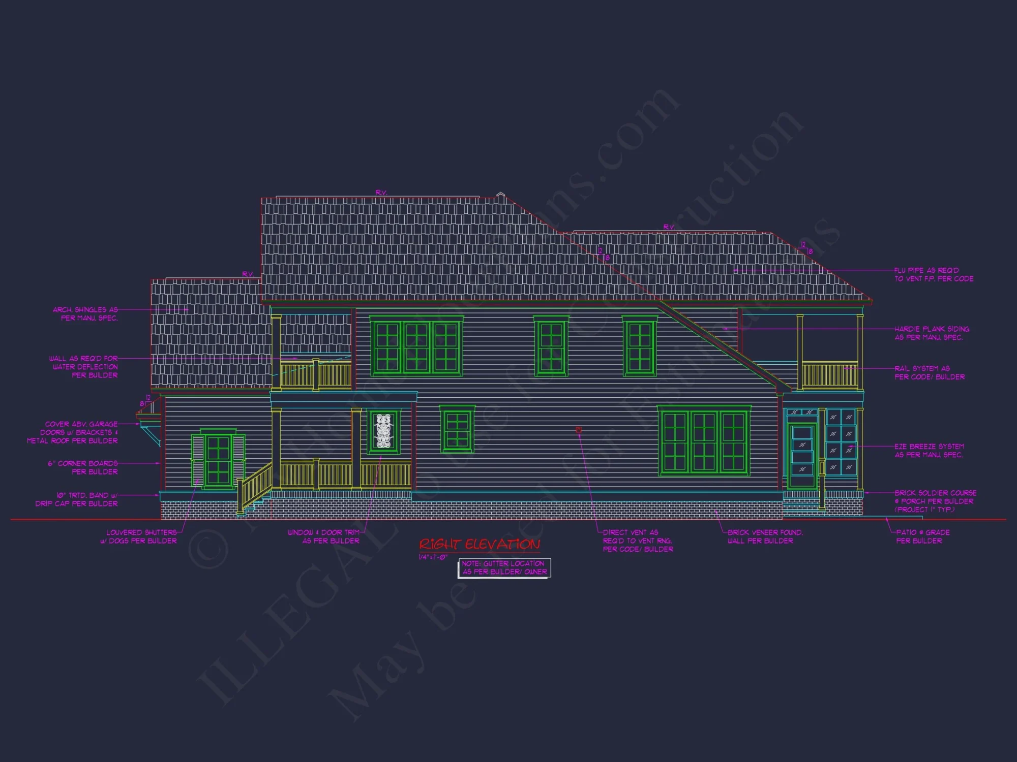 Modern Coastal house Plan with Detailed Architectural Designs